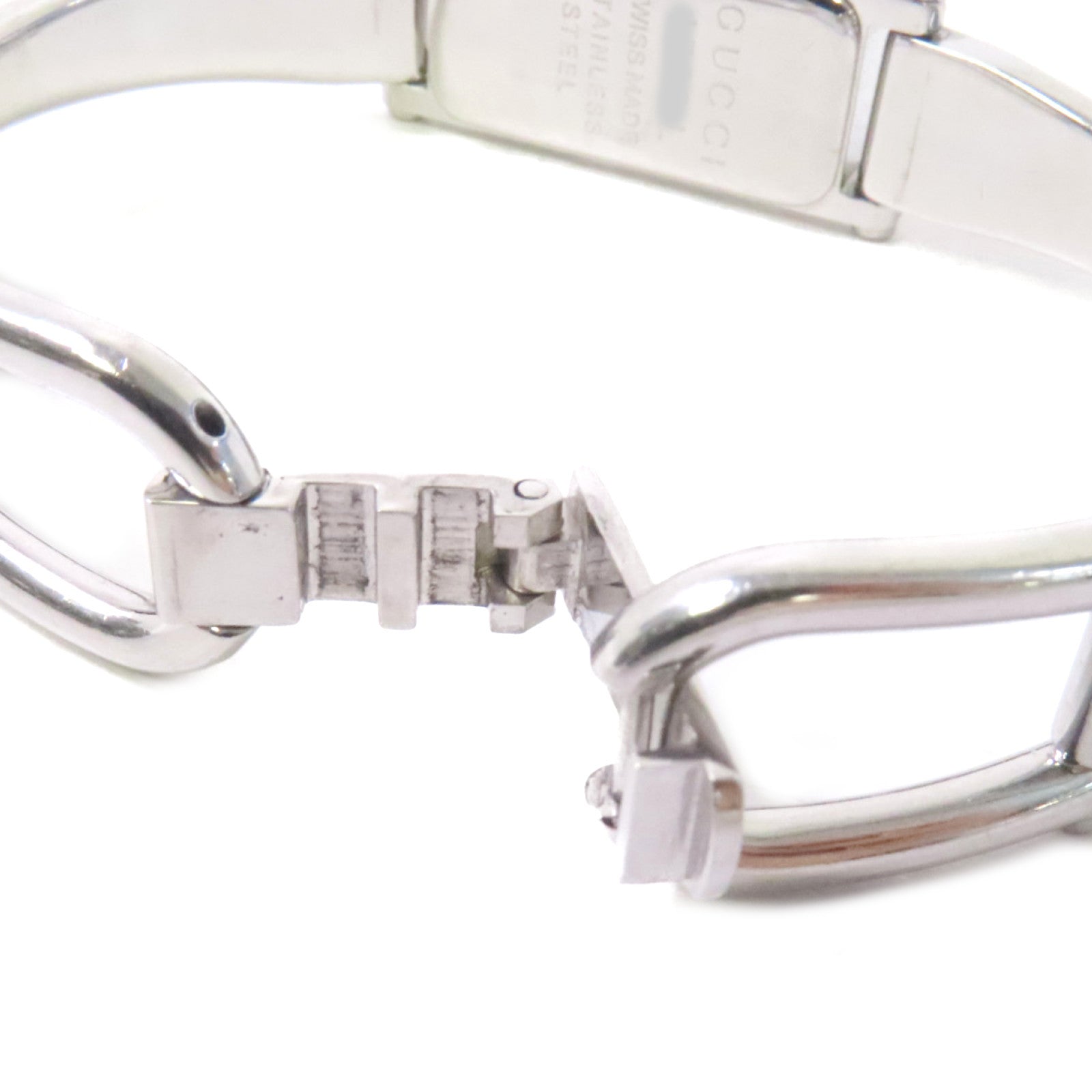 GUCCI Bangle Black Dial Watch不鏽鋼石英機芯手錶黑色