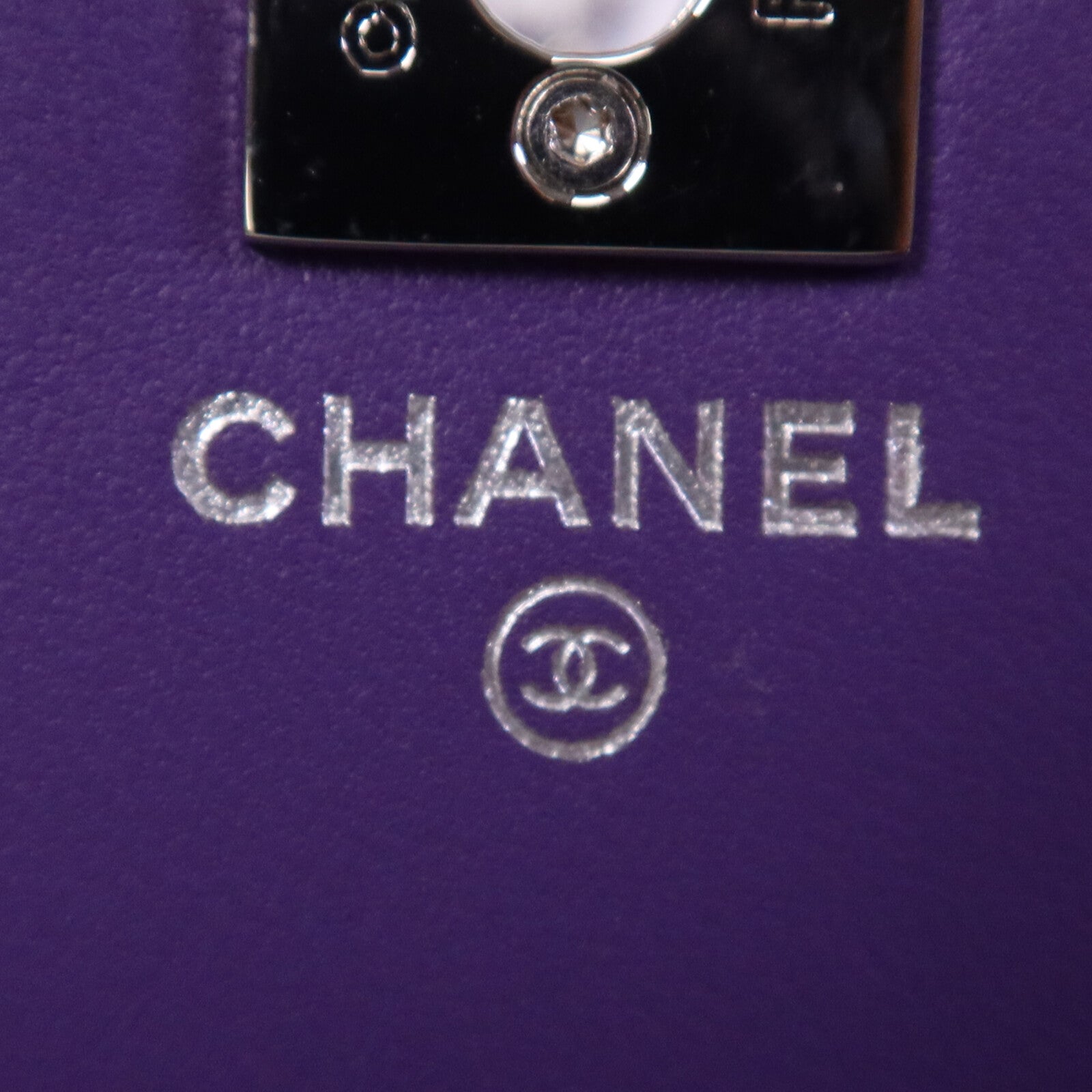 CHANEL 羊皮皮革Top Handle Chain Bag銀扣鏈帶手挽肩背兩用袋