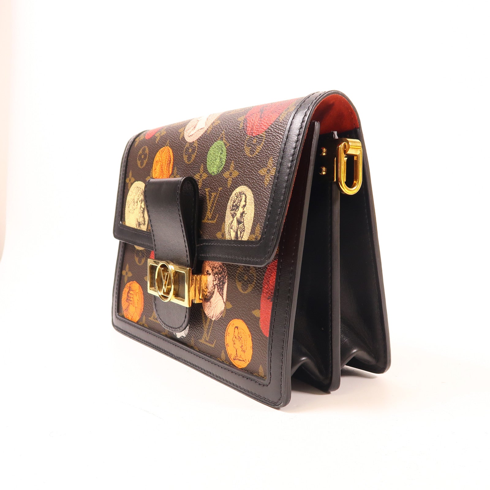 LOUIS VUITTON Monogram LV x Fornasetti Dauphine金扣手挽肩背兩用袋