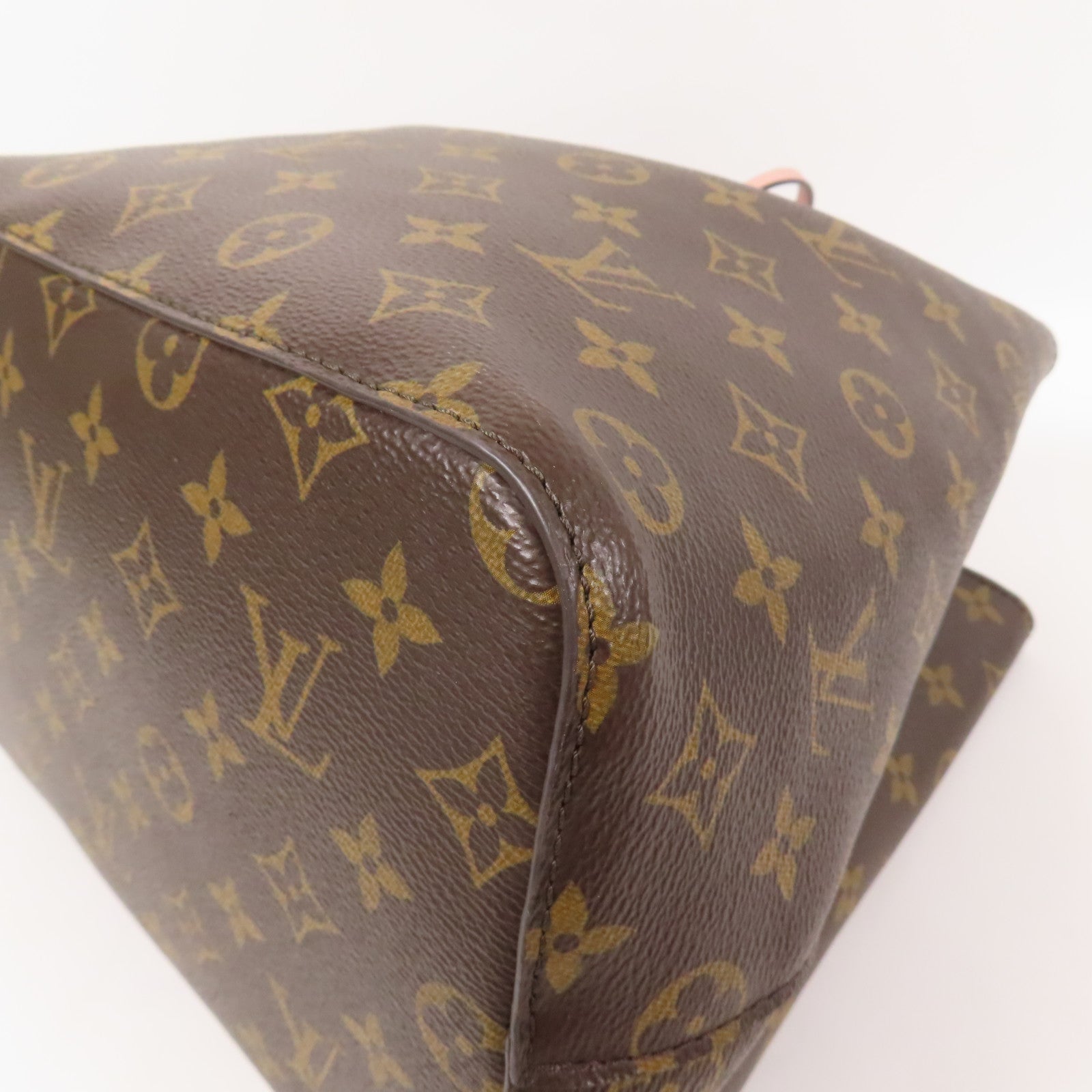 LOUIS VUITTON Monogram Neo Noe金扣手挽肩背兩用袋棕色/粉紅色