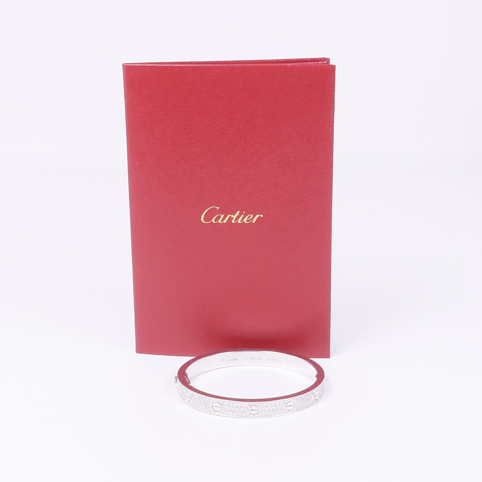 CARTIER 【激減優惠】18K白金Love Bracelet鑽石手鐲Cartier#16