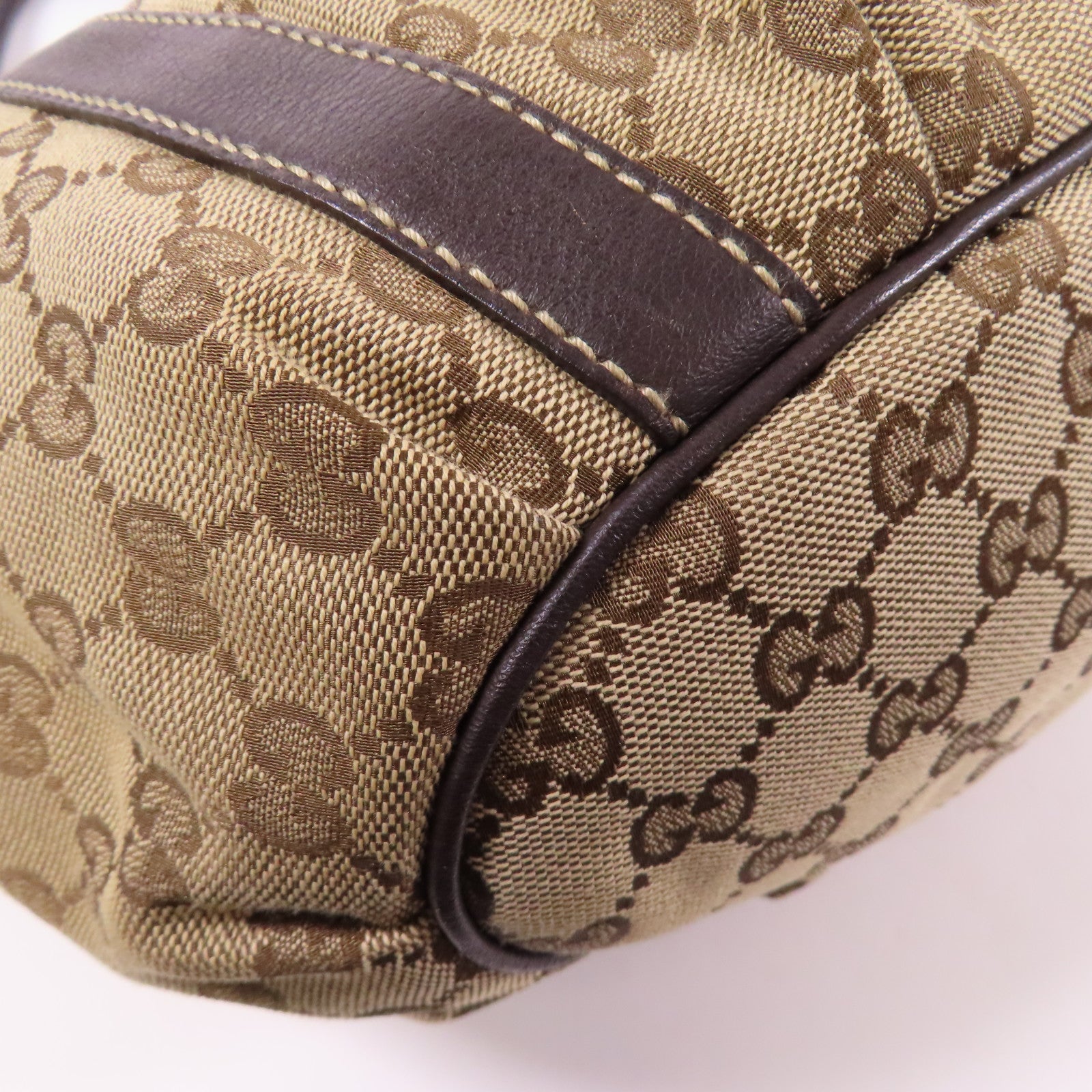 GUCCI 帆布Shoulder Tote金扣肩背袋/手挽袋