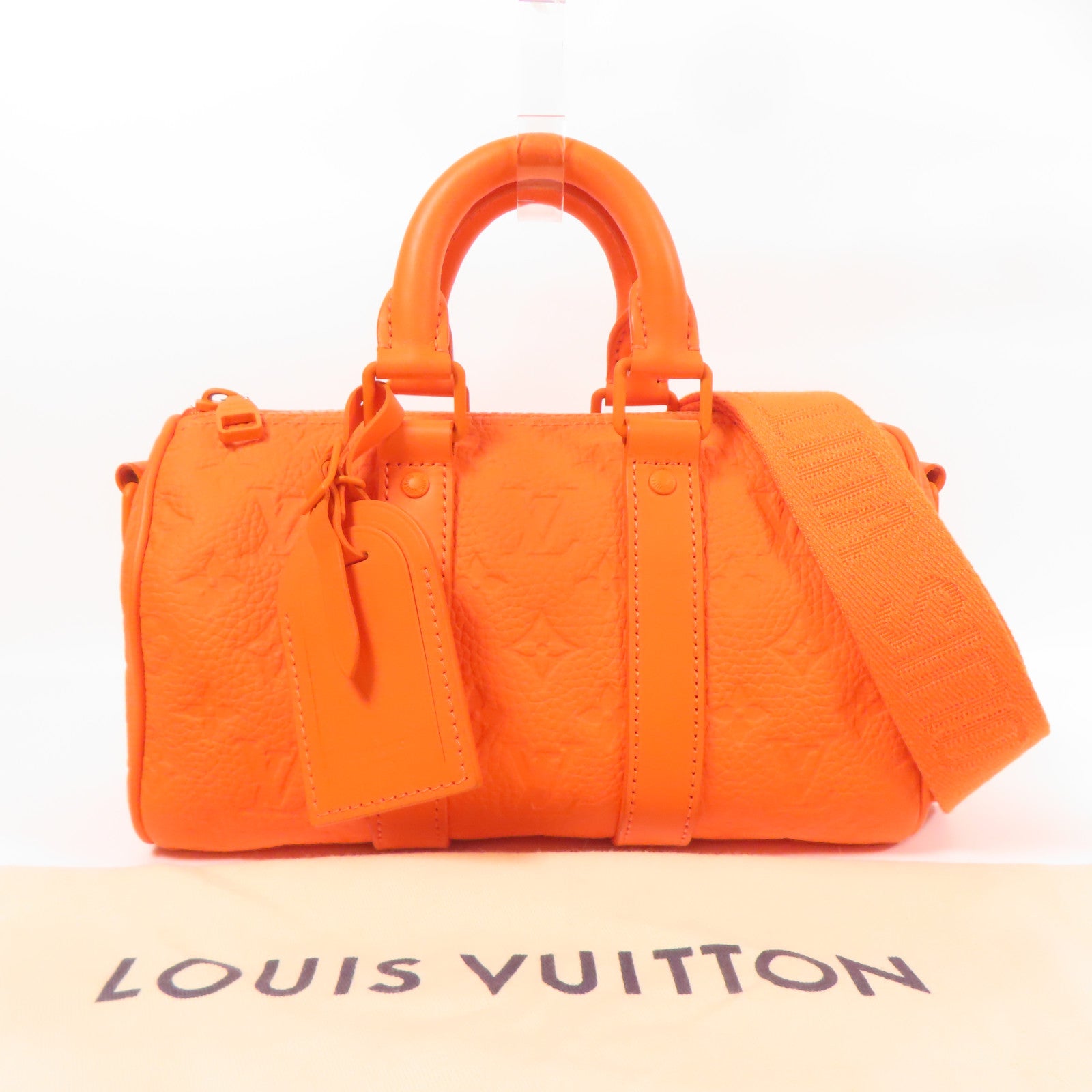 LOUIS VUITTON Taurillon Monogram Keepall Bandoulie手挽肩背兩用袋