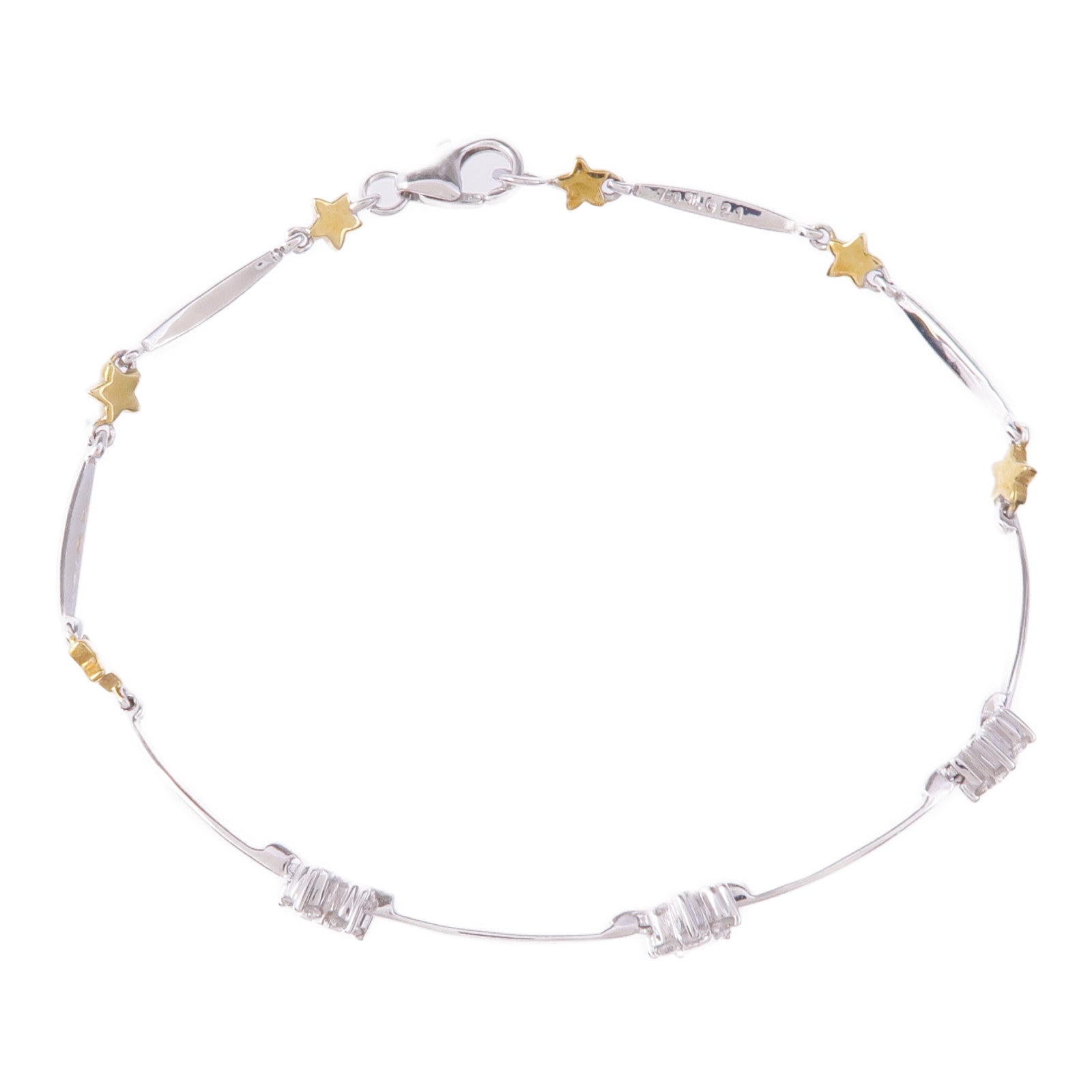 JEWELRY 【激減優惠】18K黃金/白金Diamond Bracelet鑽石手鏈