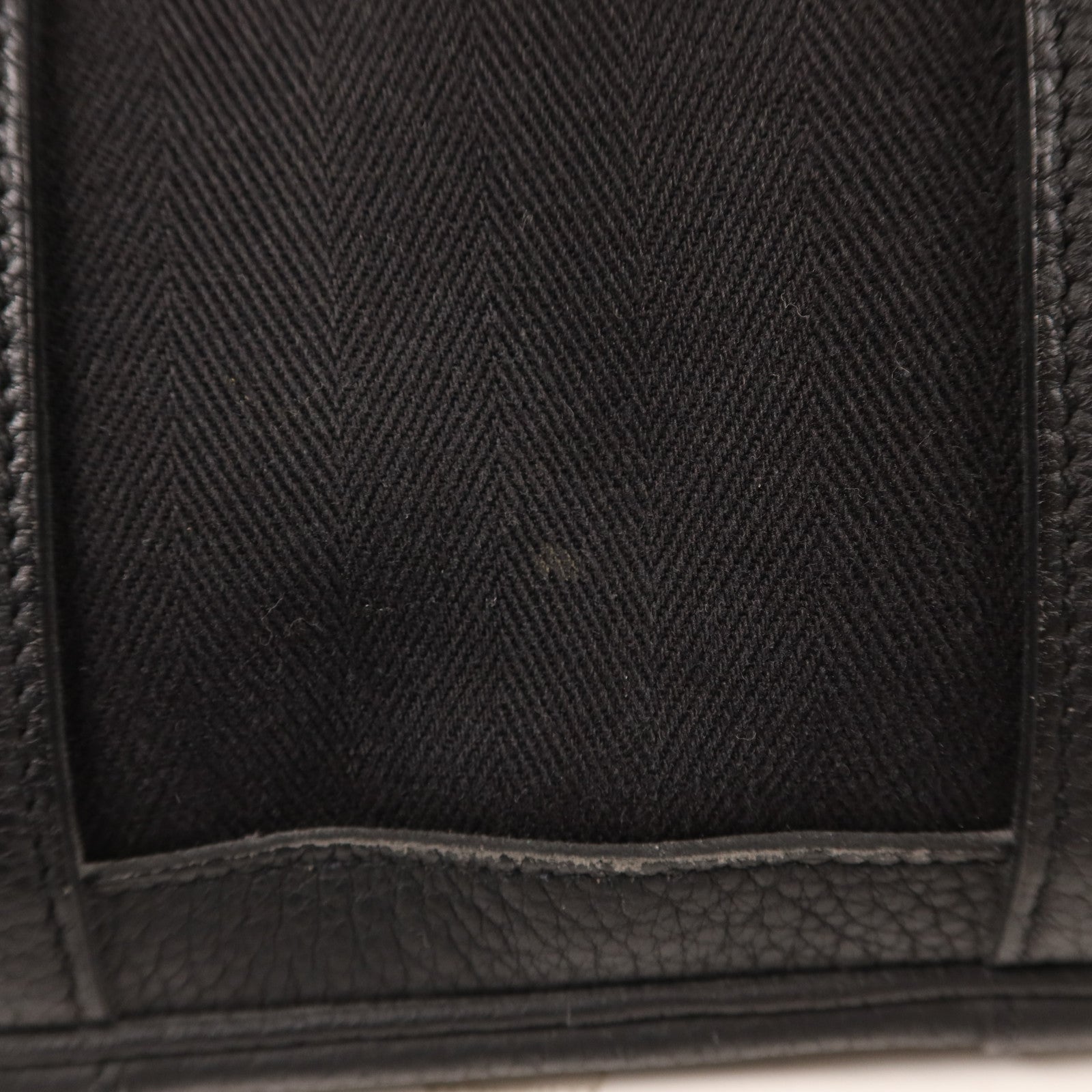 HERMES 帆布/Negonda皮革Garden Party TPM銀扣手挽袋Noir/Blue Indigo