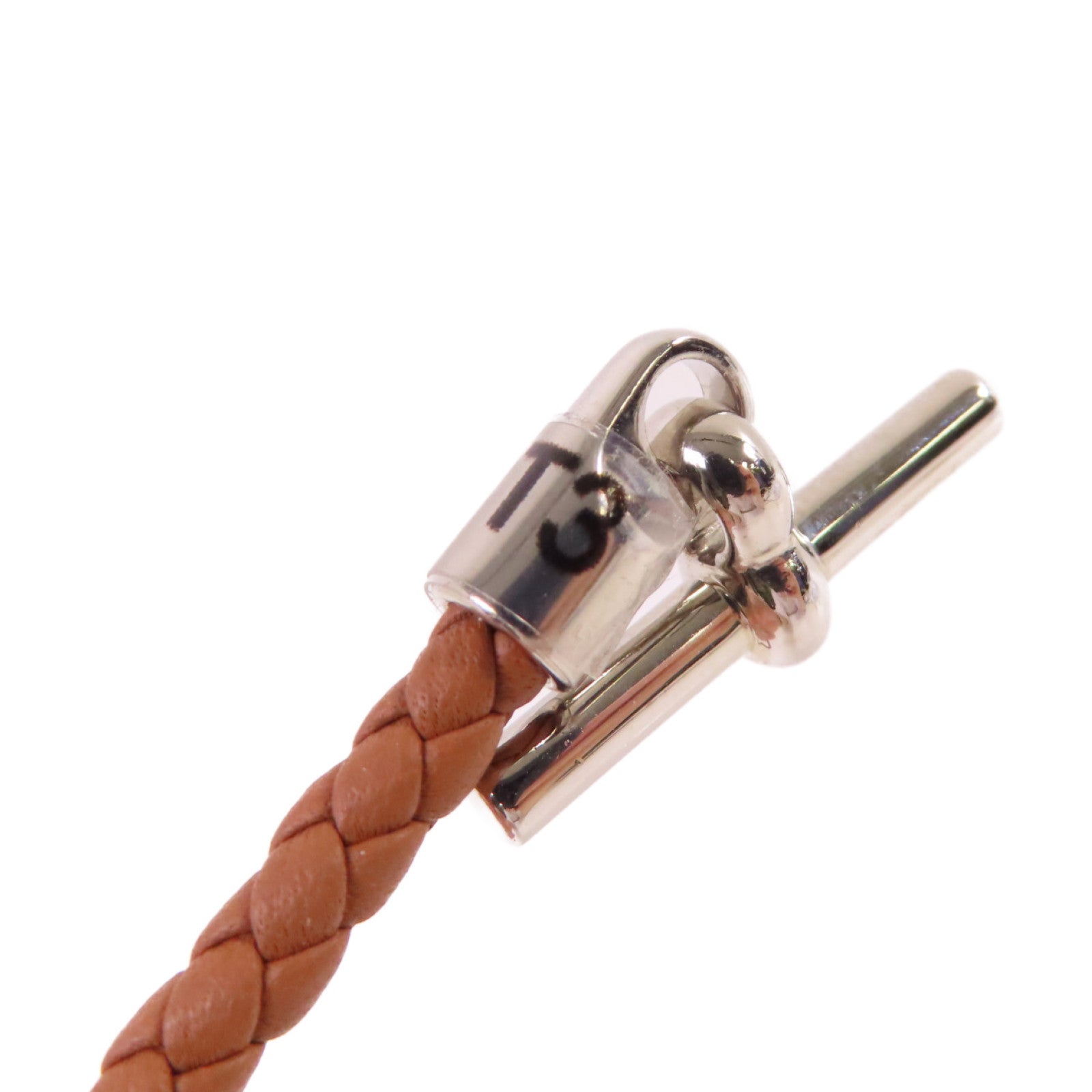 HERMES Swift皮革Glenan H T3 Bracelet金扣手鏈Gold/金棕色