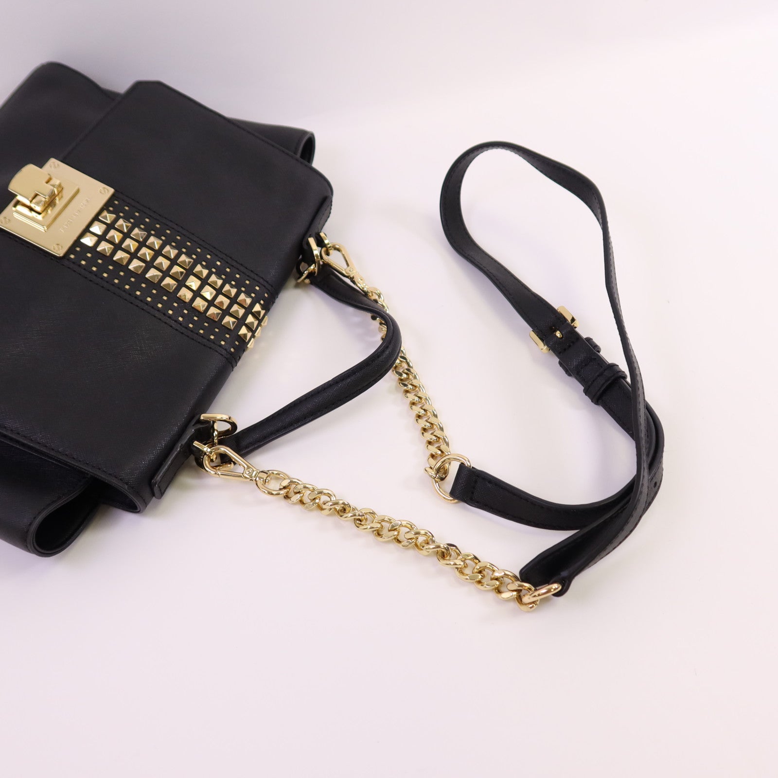 Michael Kors 牛皮皮革2Way Shoulder Bag金扣手挽肩背兩用袋