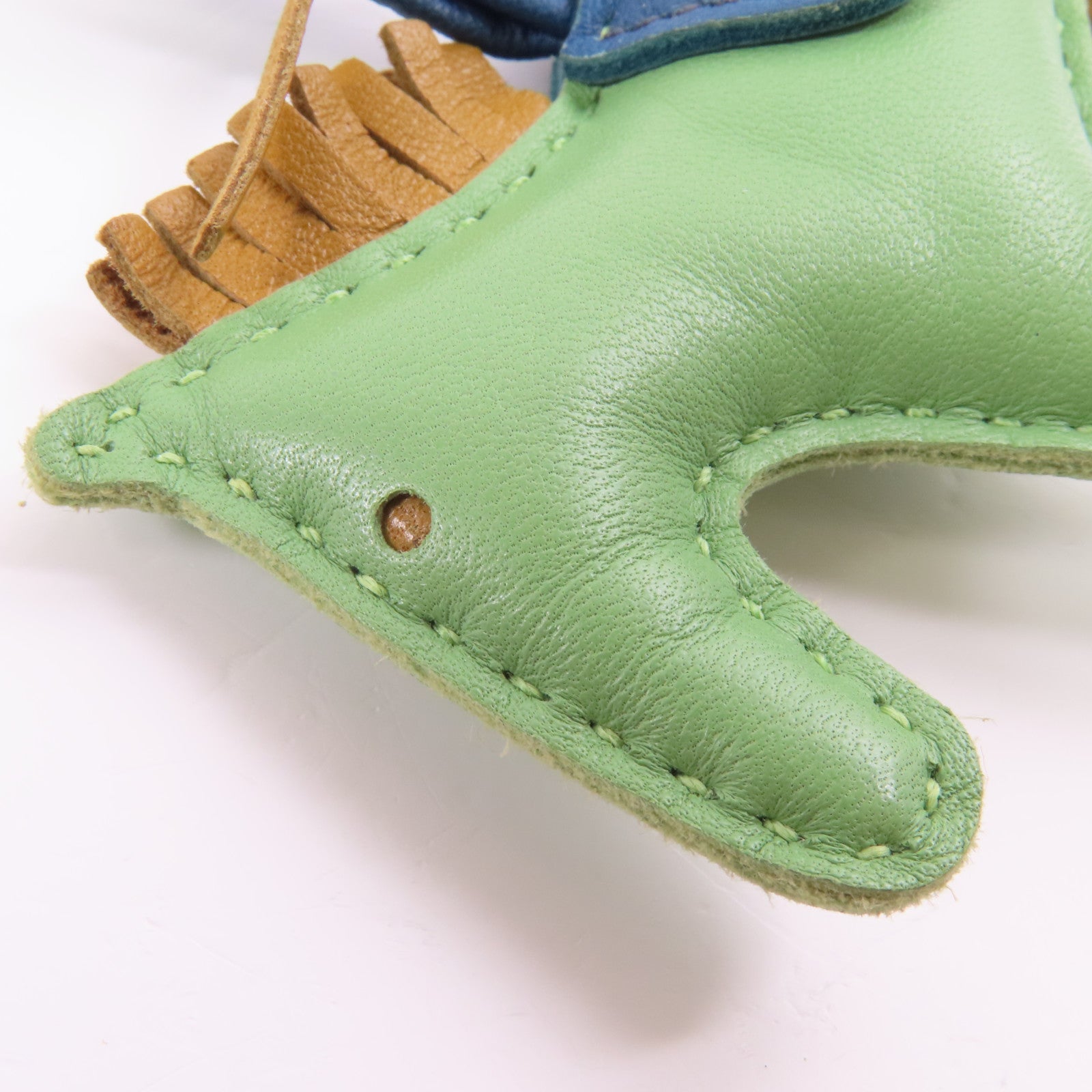 HERMES Rodeo PM Charm Milo Lether Green Brown