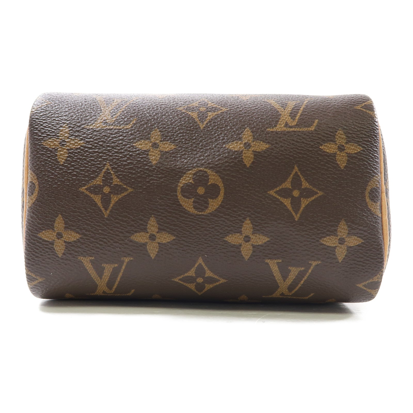 LOUIS VUITTON Monogram Nano Speedy金扣手挽肩背兩用袋棕色