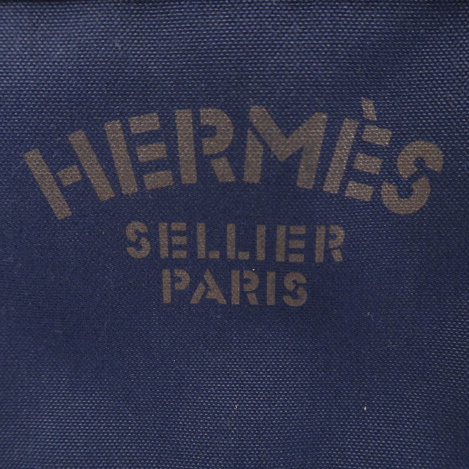 HERMES 帆布The Grooming Bag手挽肩背兩用袋Bleu France/Feu