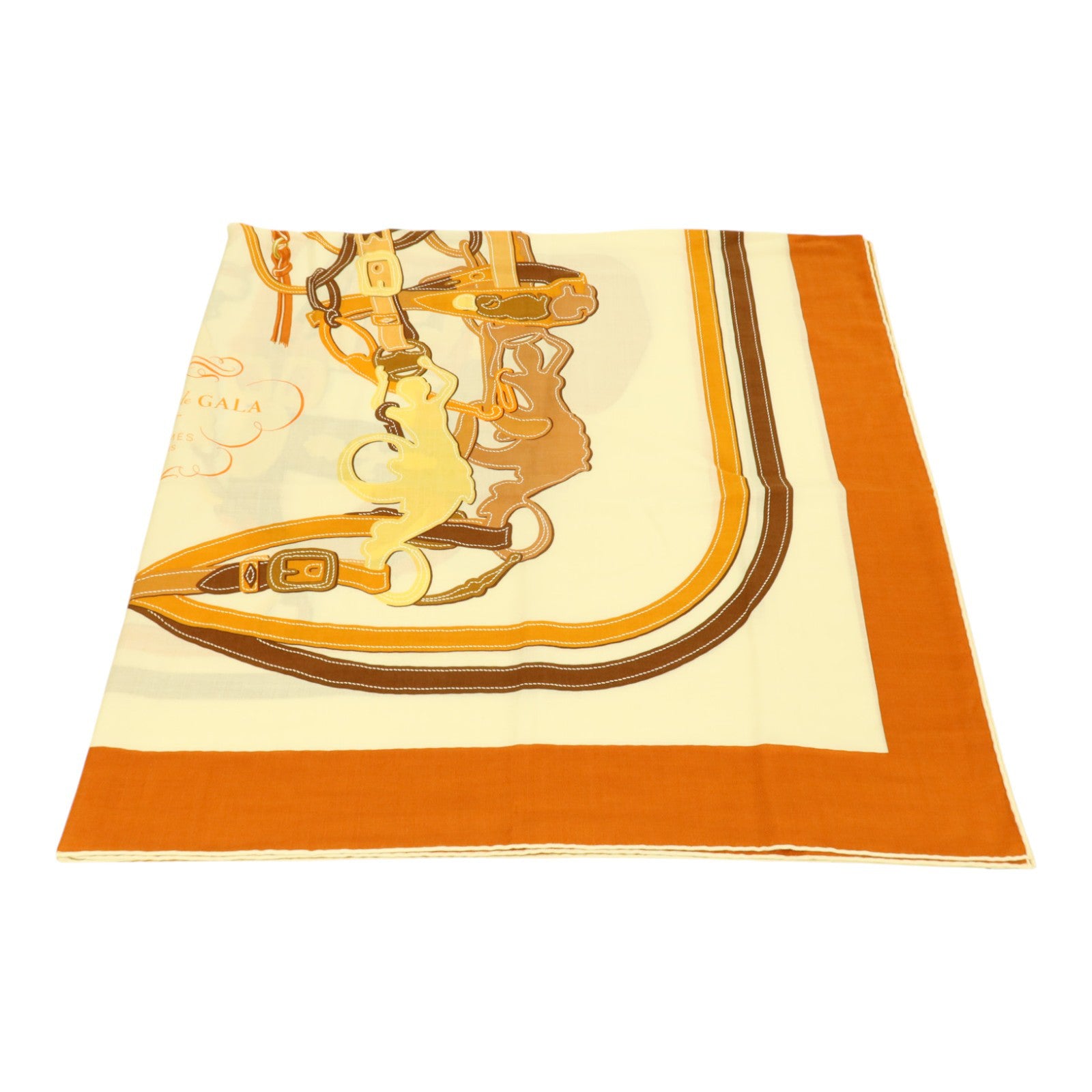 HERMES 羊絨/絲質Scarf 140x140cm絲巾