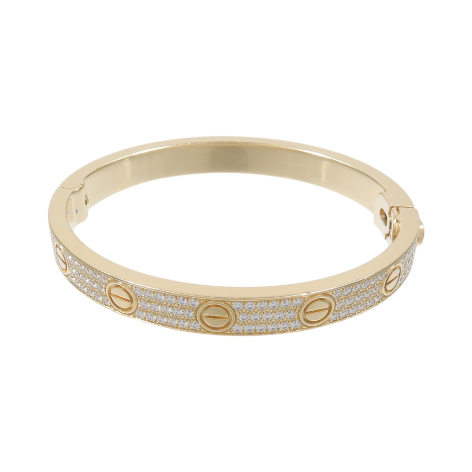 CARTIER 18K黃金Love Bangle Full Diamond鑽石手鐲