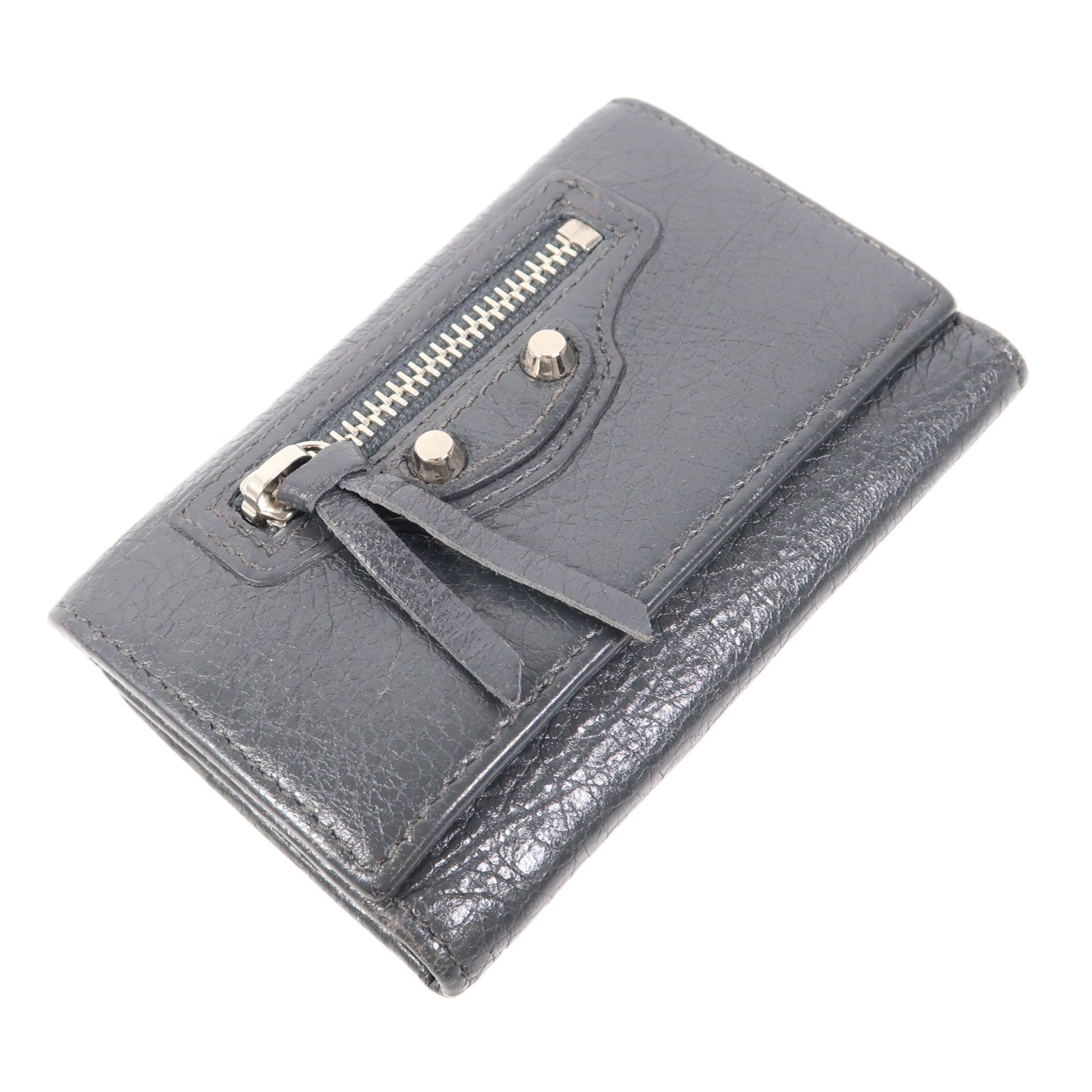 BALENCIAGA 牛皮皮革Key Case銀扣鎖匙包