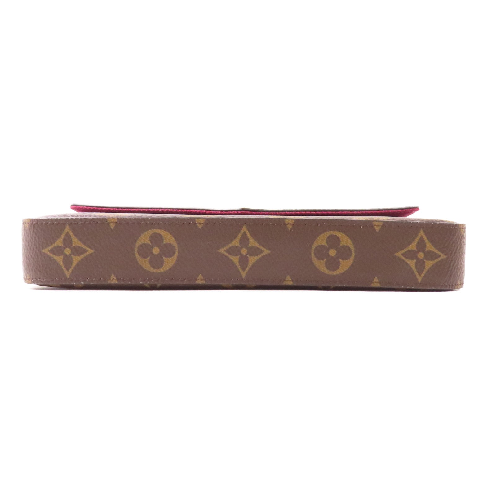 LOUIS VUITTON Monogram Pochette Felicie金扣鏈帶肩背袋棕色