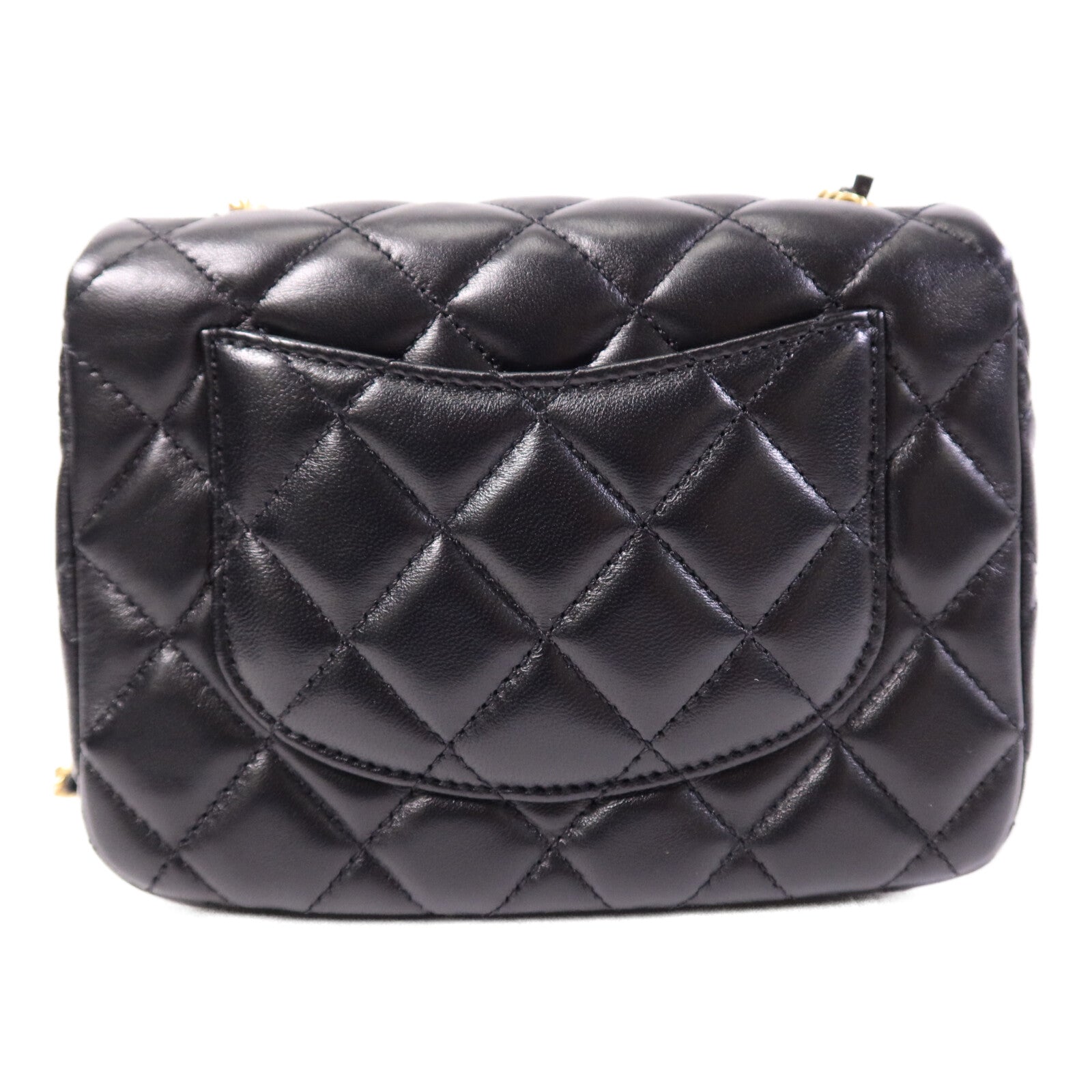 CHANEL 羊皮皮革Shoulder Bag金扣鏈帶肩背袋