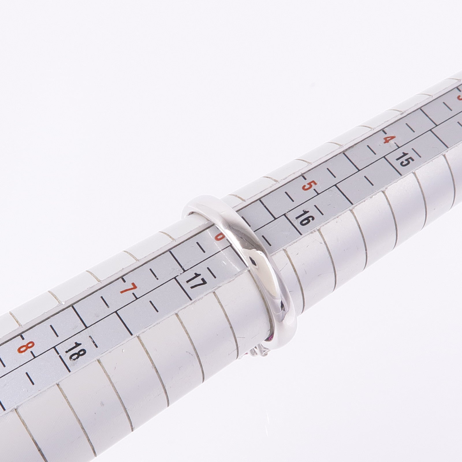 JEWELRY PT900鉑金Ruby/Diamond Ring紅寶石/鑽石戒指US#6