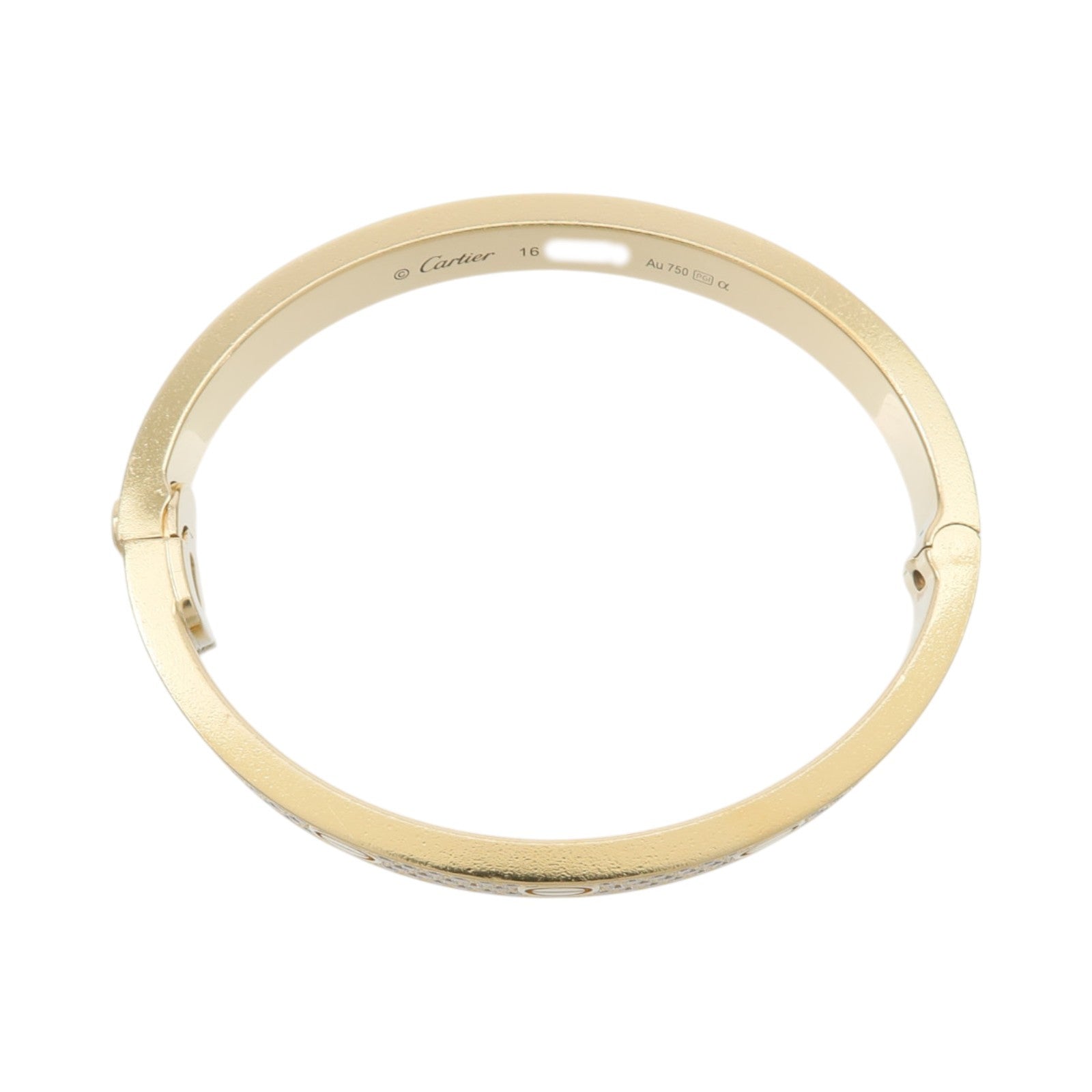 CARTIER 18K黃金Love Bangle Full Diamond鑽石手鐲