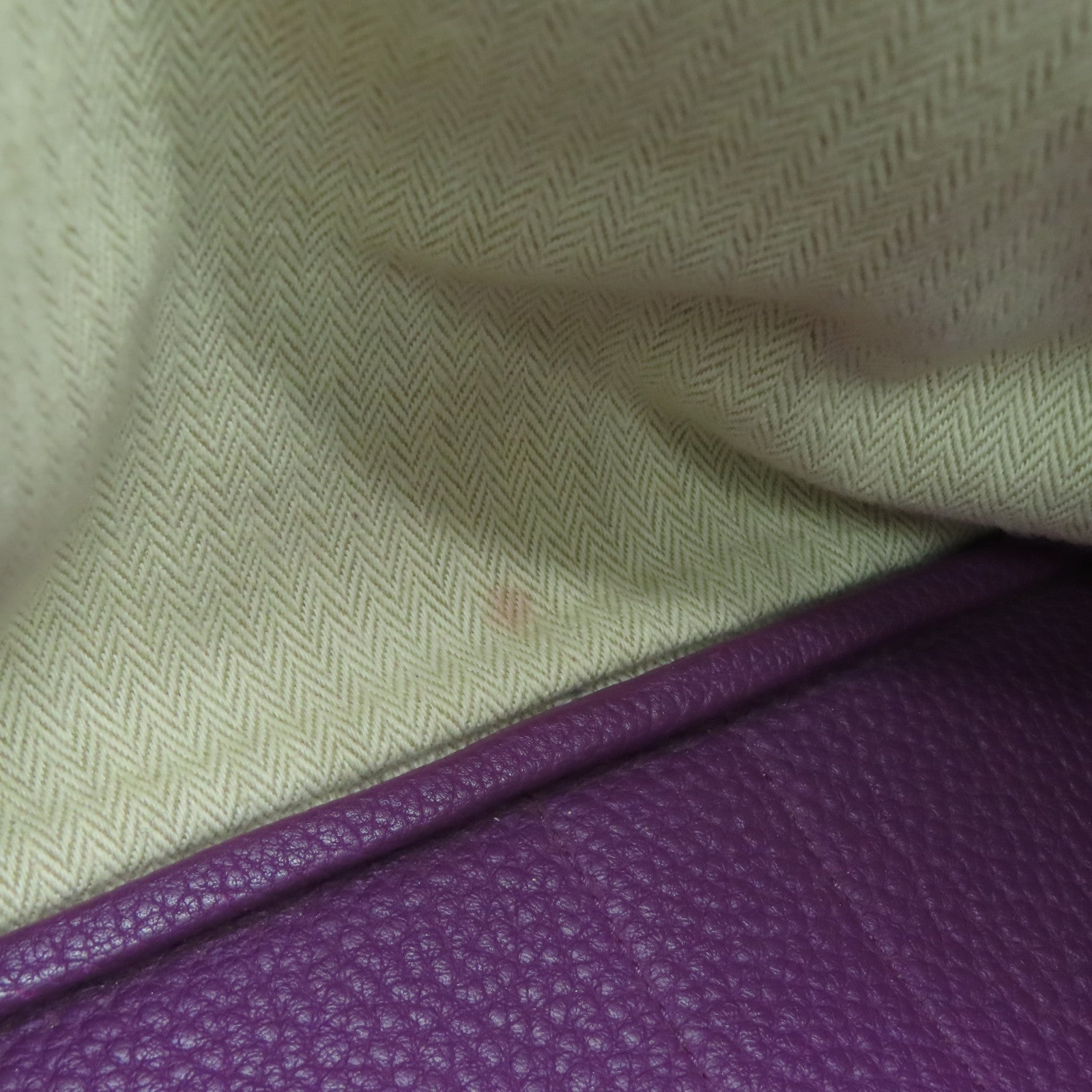 HERMES Negonda Leather GardenParty PM Silver Button Handle Bag Parme / Purple