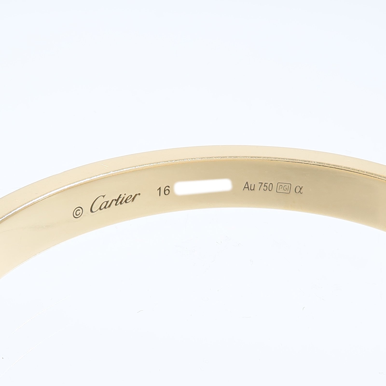 CARTIER 18K黃金Love Bangle Full Diamond鑽石手鐲