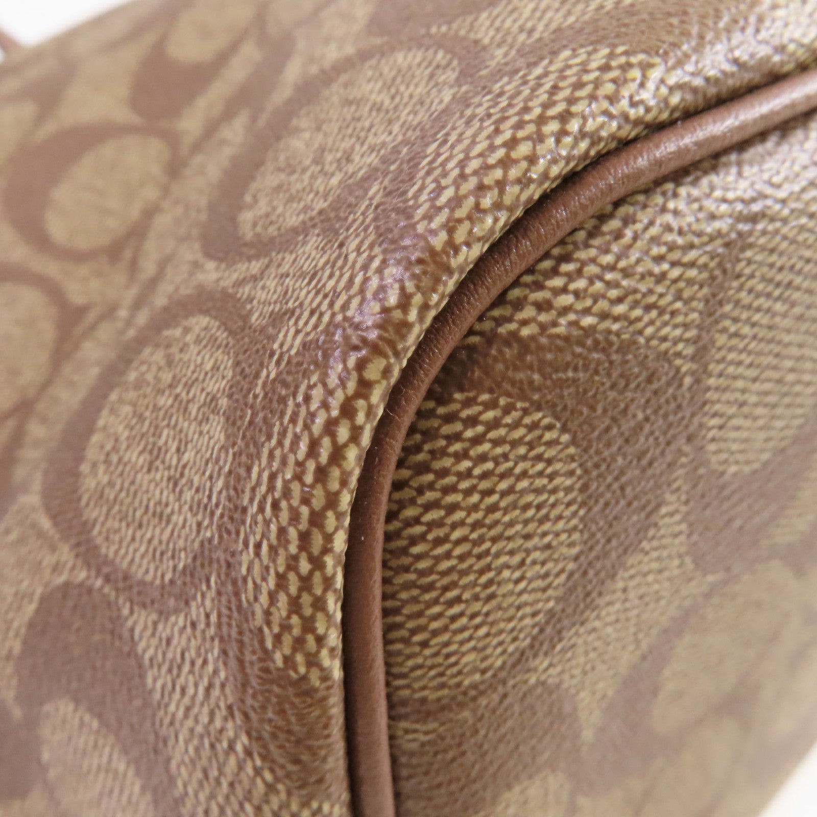 COACH 塗層帆布Gallery Tote Bag金扣肩背袋啡色