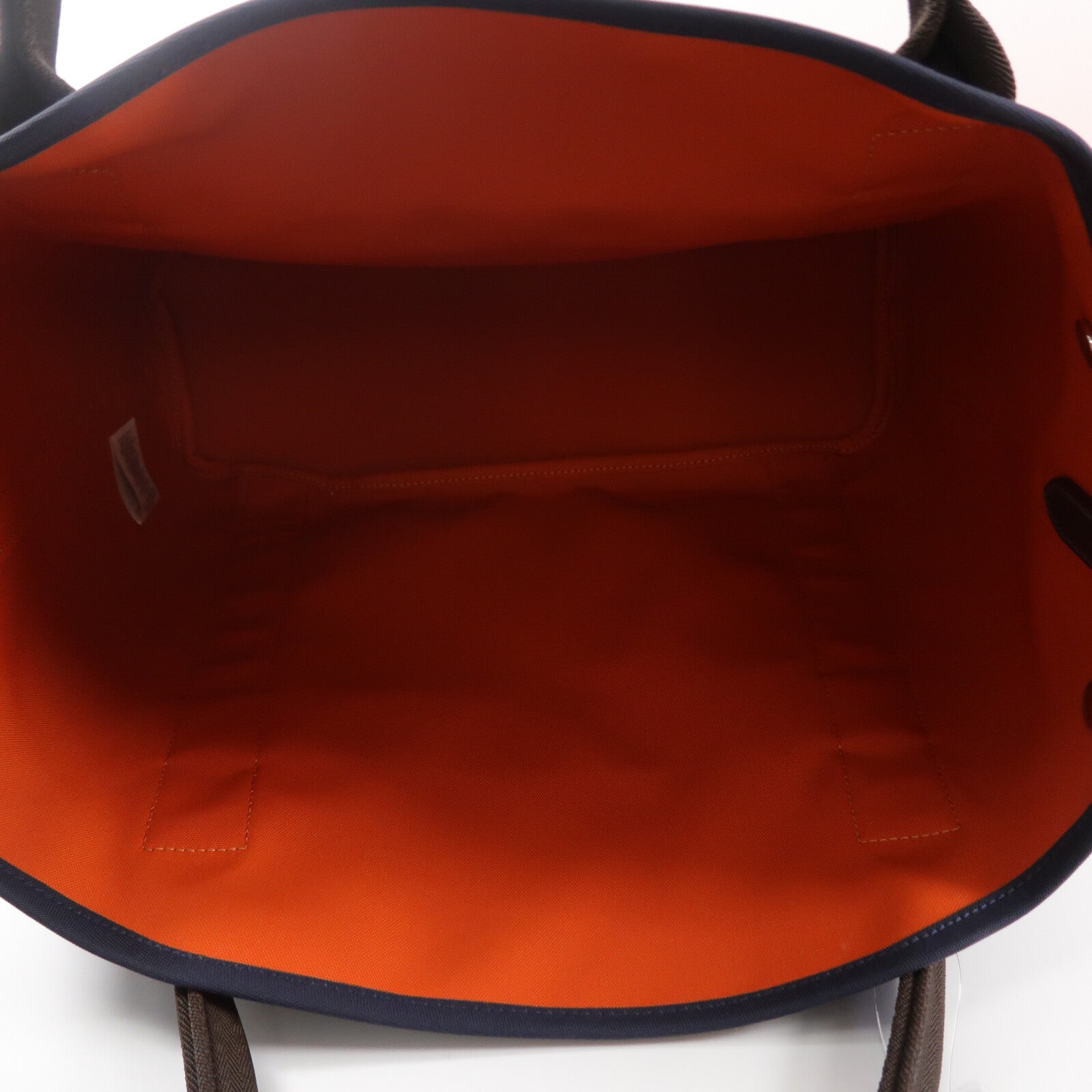 HERMES 帆布The Grooming Bag手挽肩背兩用袋Bleu France/Feu