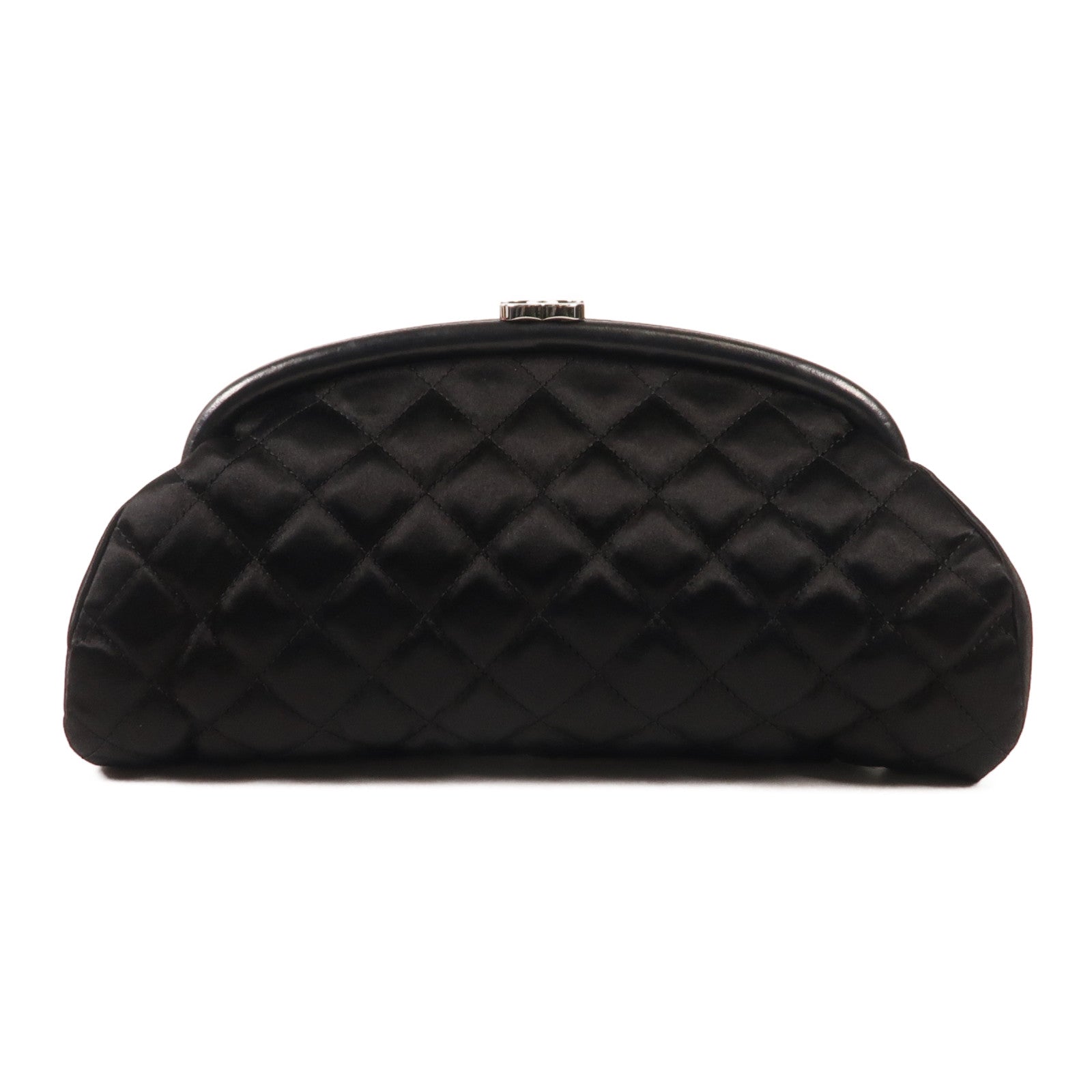 CHANEL Satin Timeless Clutch銀扣手拿包