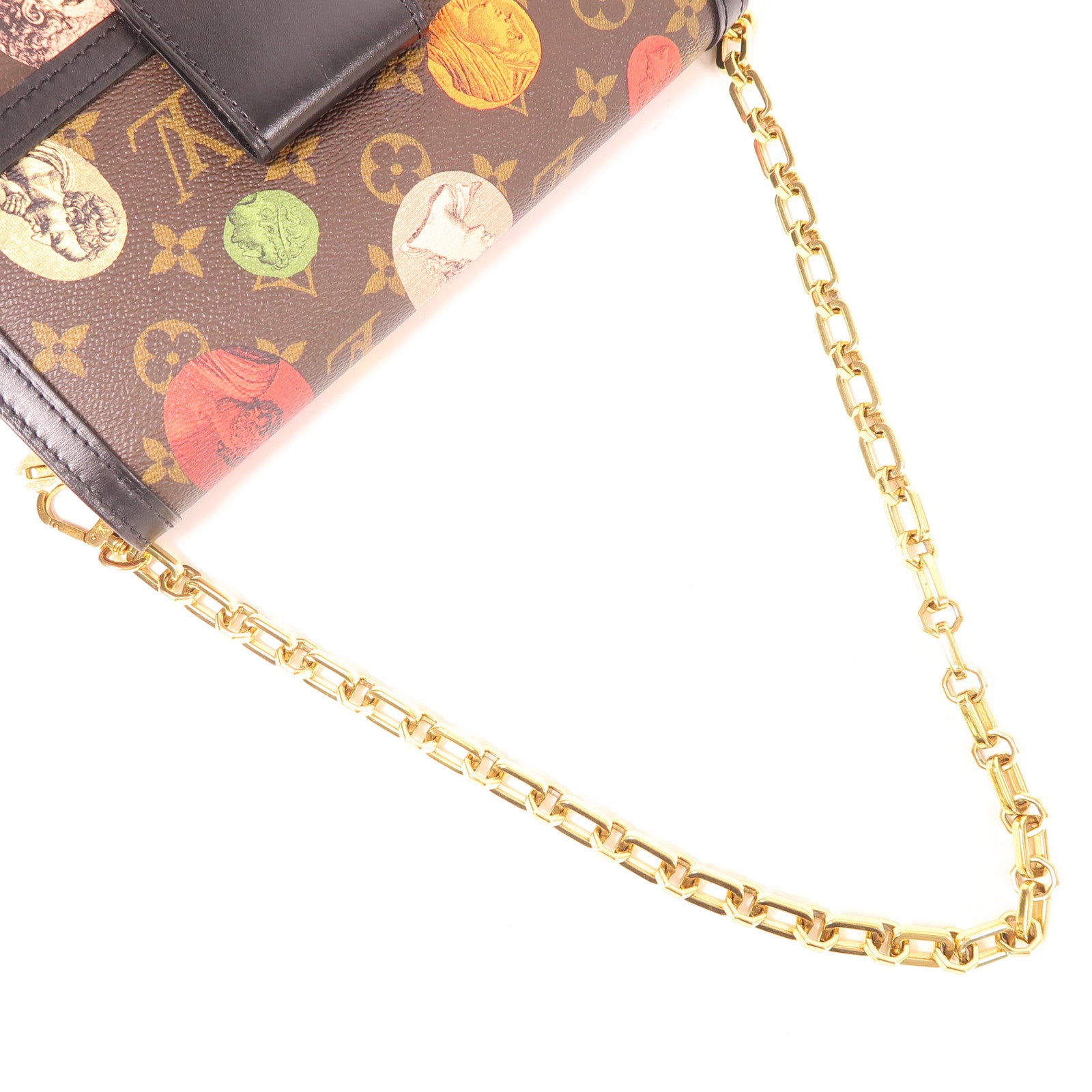 LOUIS VUITTON Monogram LV x Fornasetti Dauphine金扣手挽肩背兩用袋