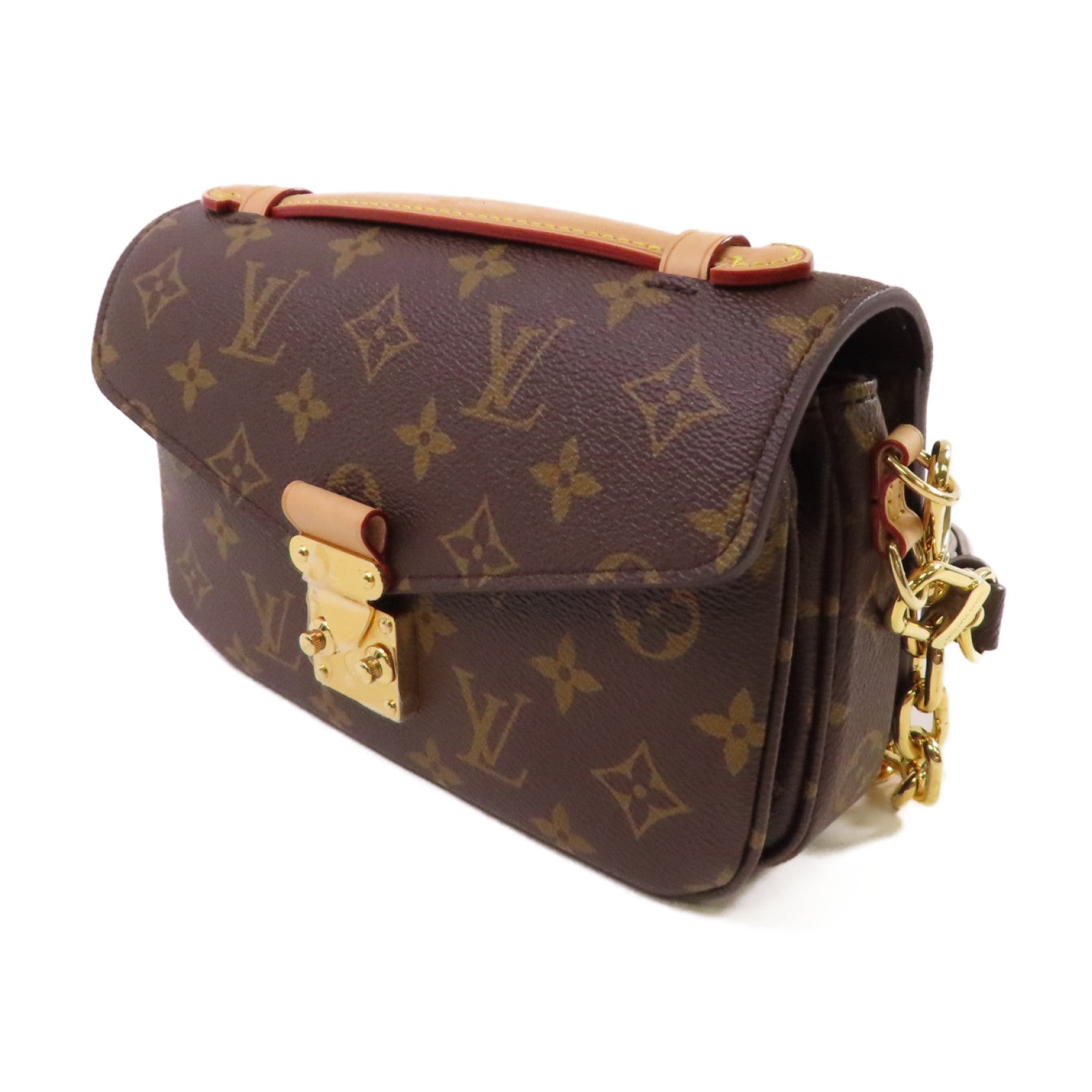 LOUIS VUITTON Monogram Pochete Metis 2Way Shoulder Bag金扣手挽肩背兩用袋啡色
