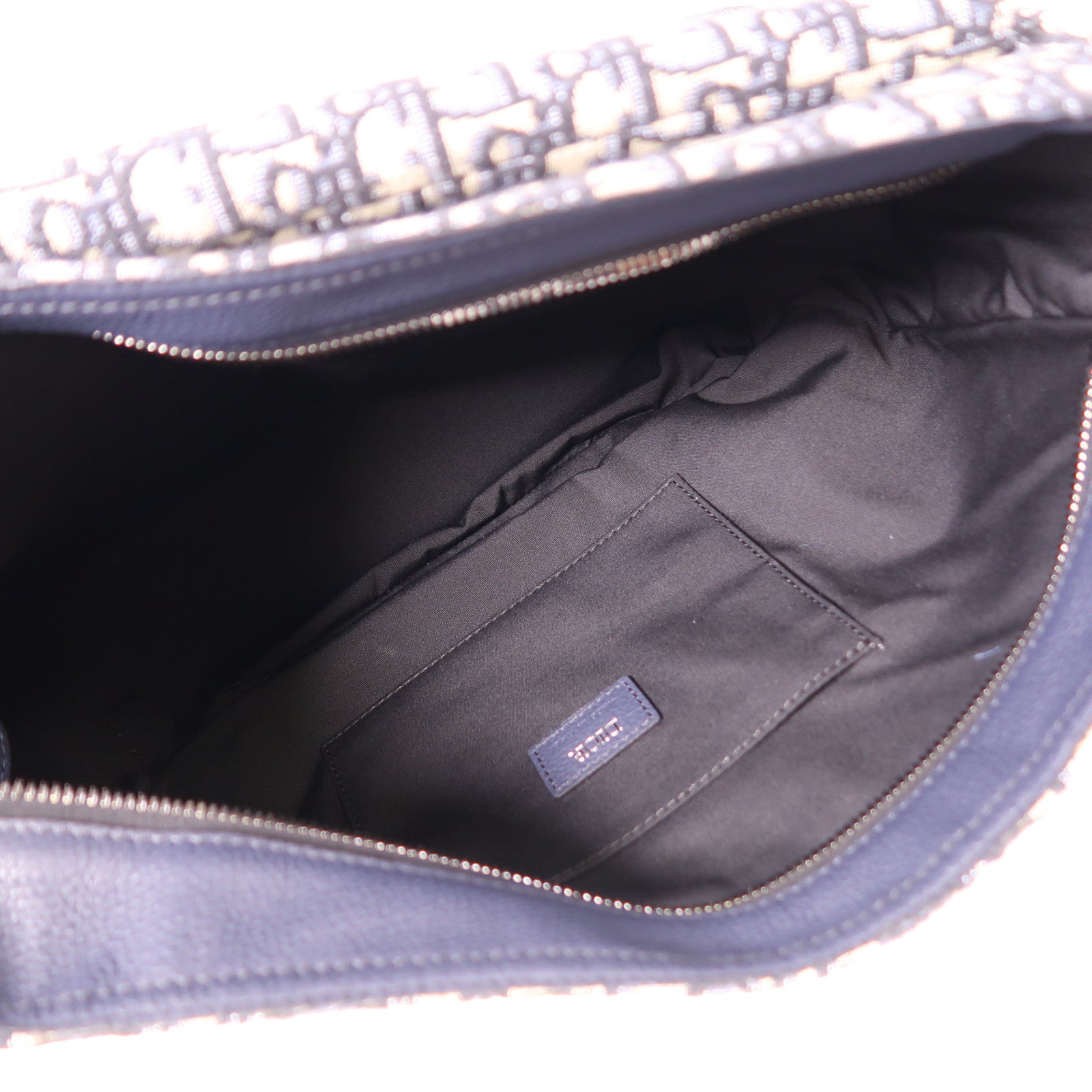 Dior 帆布Hobo Oblique銀扣手挽肩背兩用袋