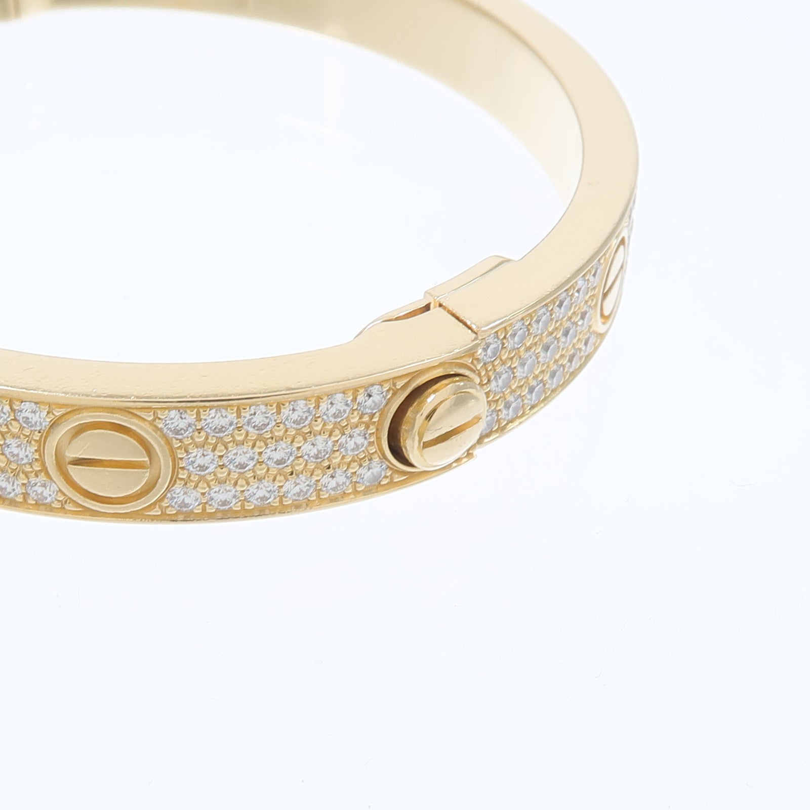 CARTIER 18K黃金Love Bangle Full Diamond鑽石手鐲