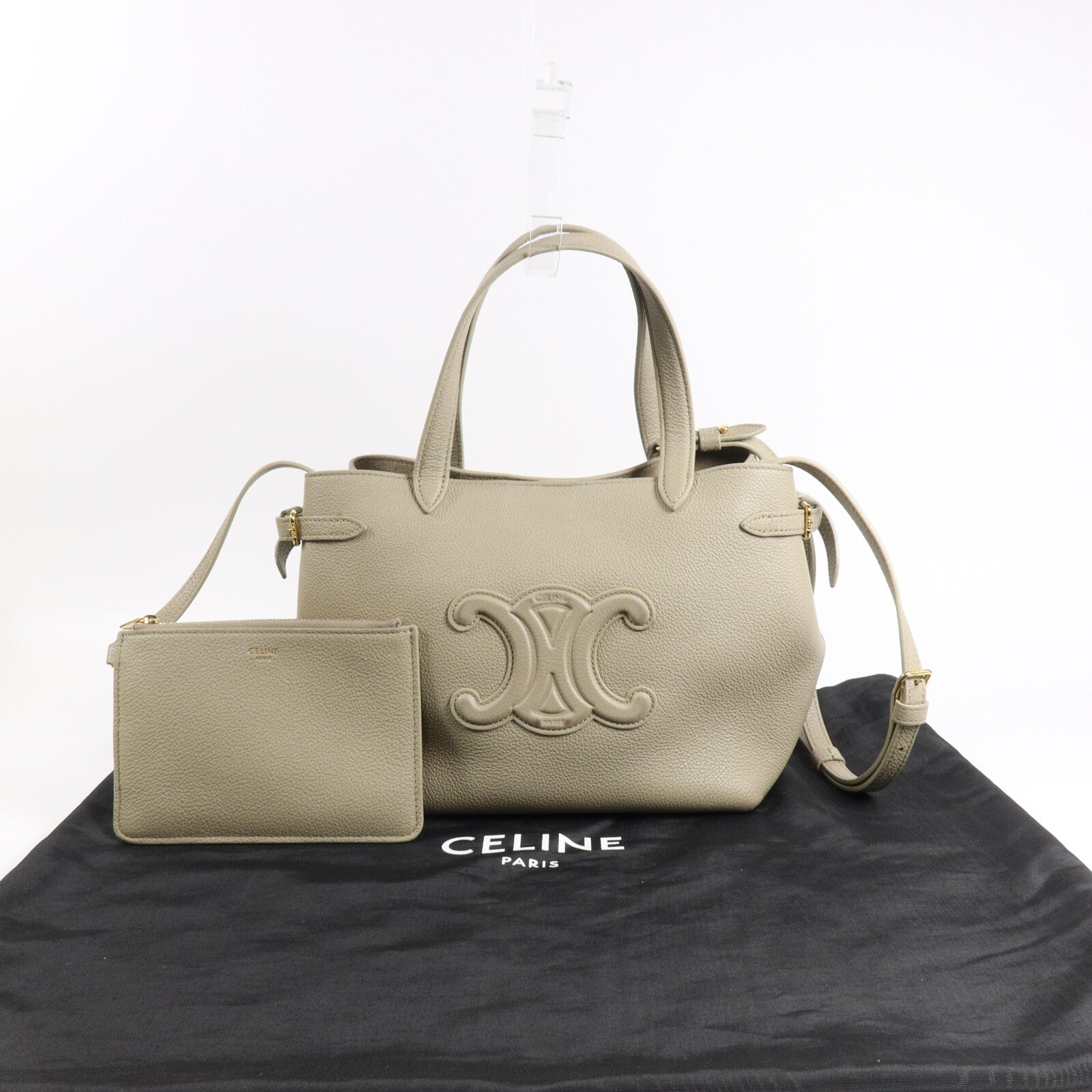 CELINE 牛皮皮革Mini Cabas Anais手挽肩背兩用袋