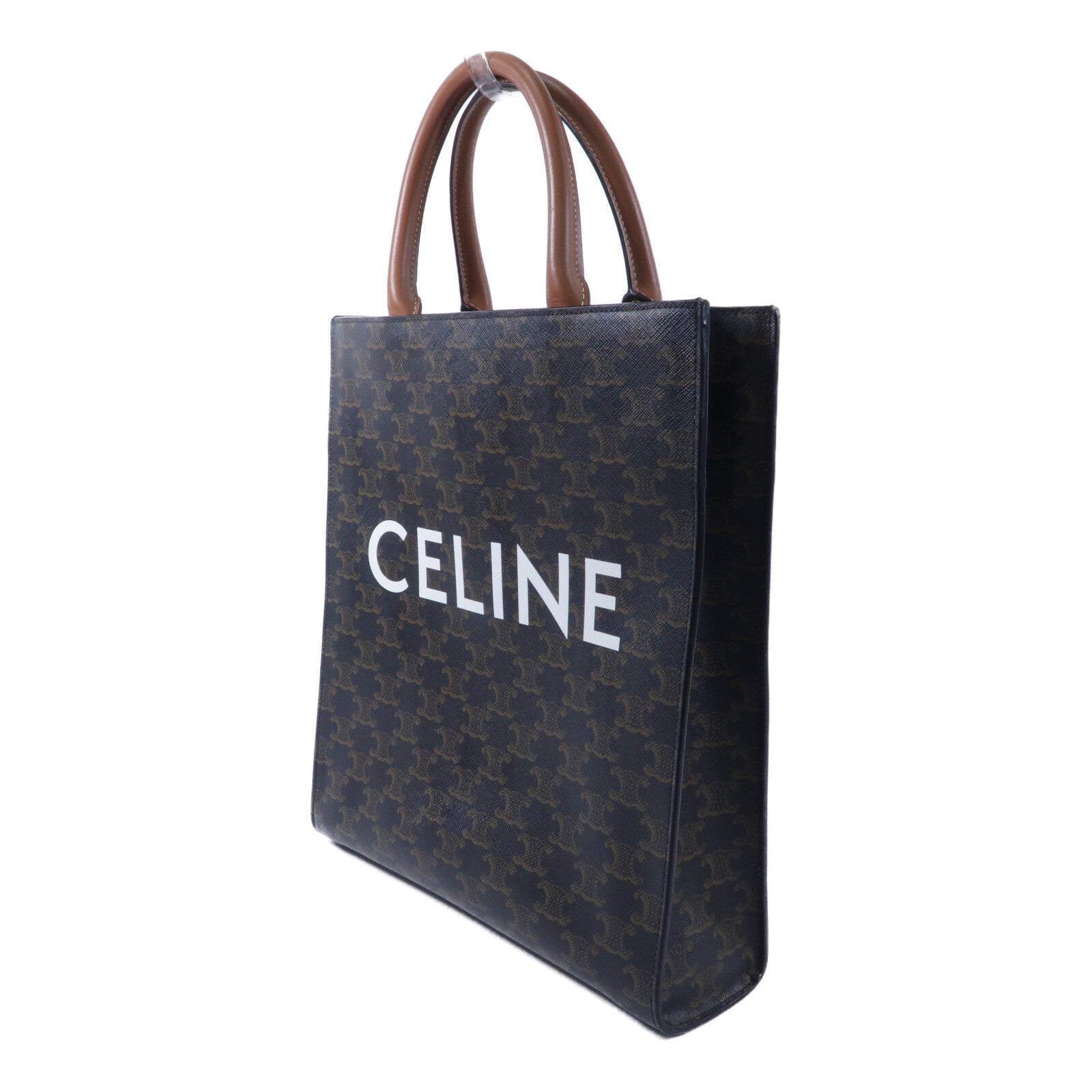 CELINE 塗層帆布Triomphe Cabas手挽肩背兩用袋