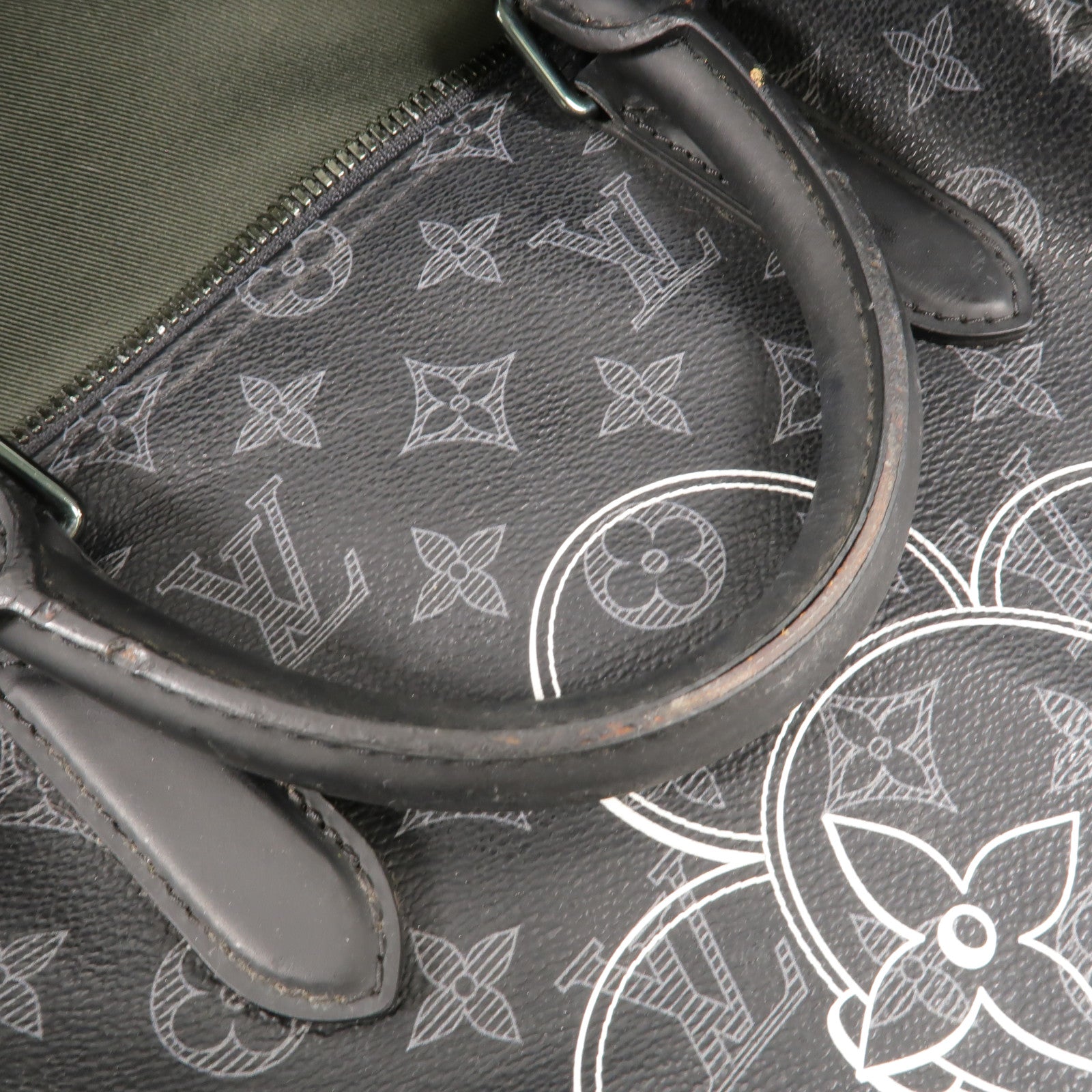 LOUIS VUITTON Monogram Eclipse Keepall Bandouliere 50手挽肩背兩用袋