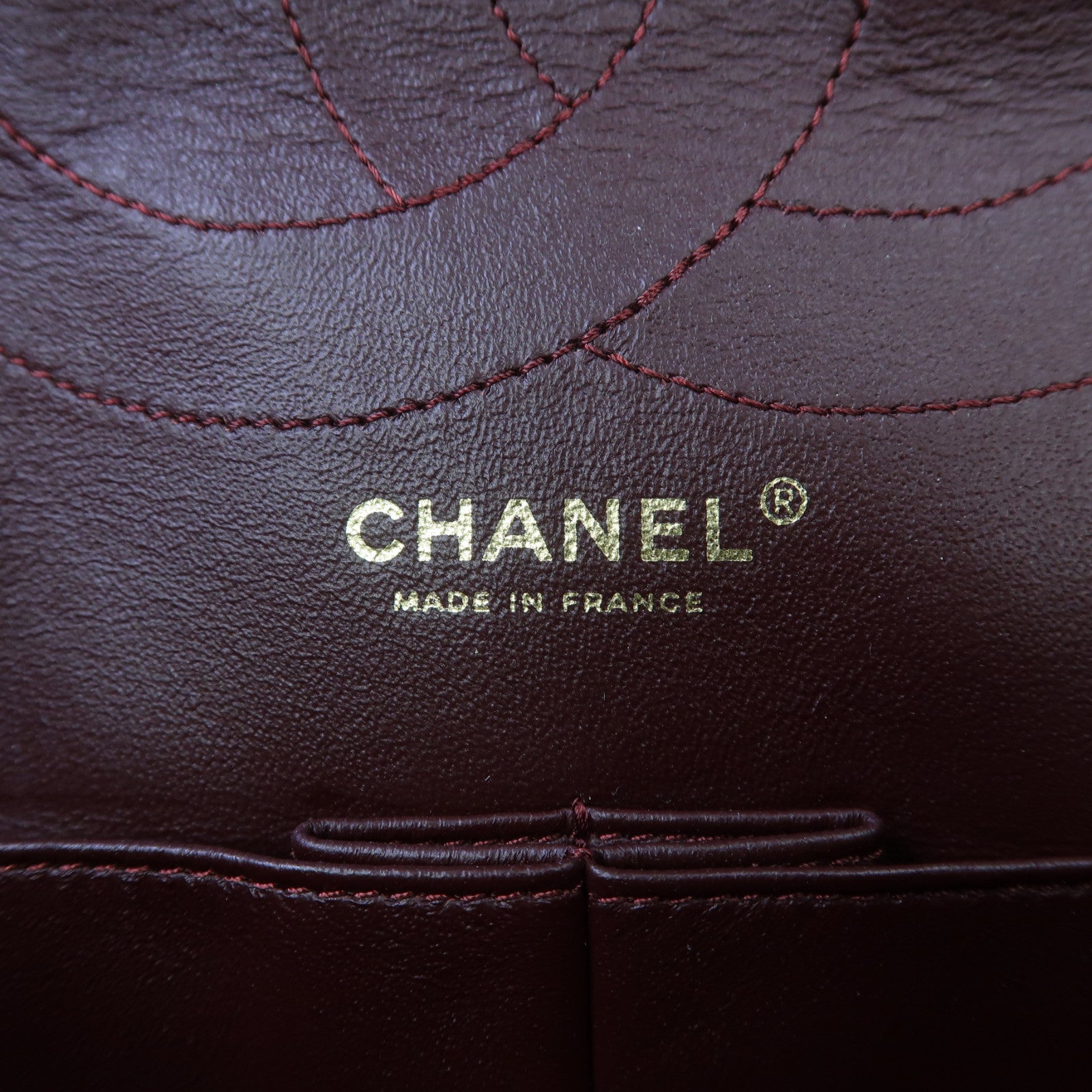 CHANEL 菱格漆皮皮革2.55金扣鏈帶肩背袋黑色
