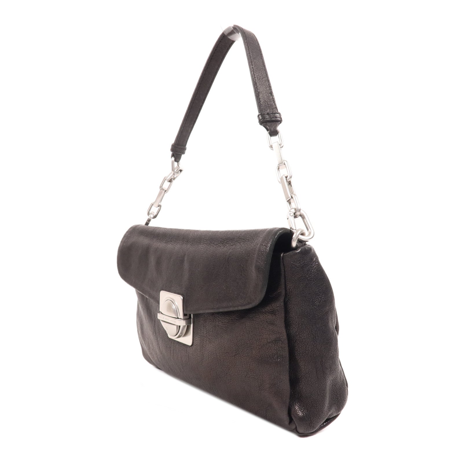 MARC BY MARC JACOBS 羊皮皮革Shoulder Bag銀扣肩背袋