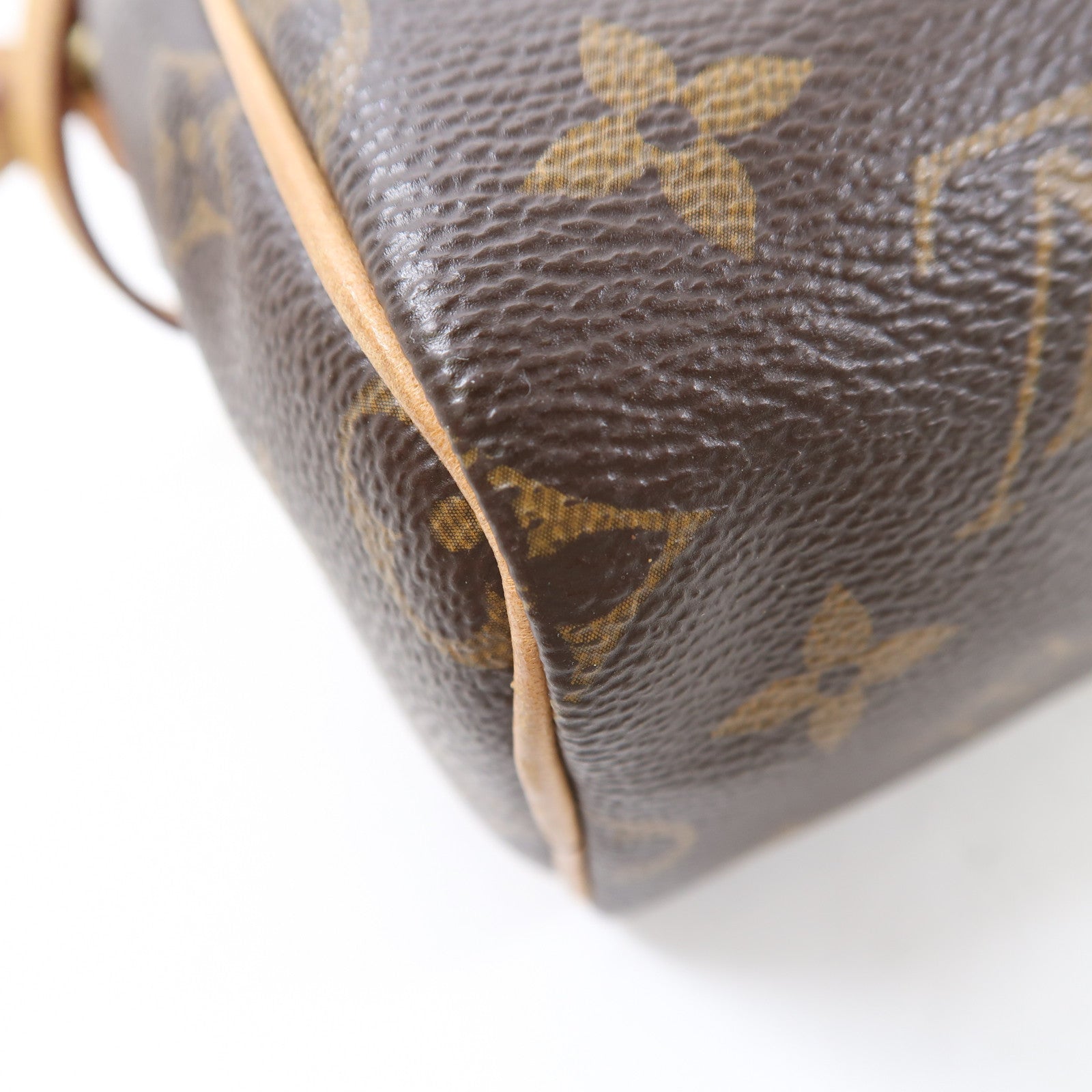 LOUIS VUITTON Monogram Nano Speedy金扣手挽肩背兩用袋棕色