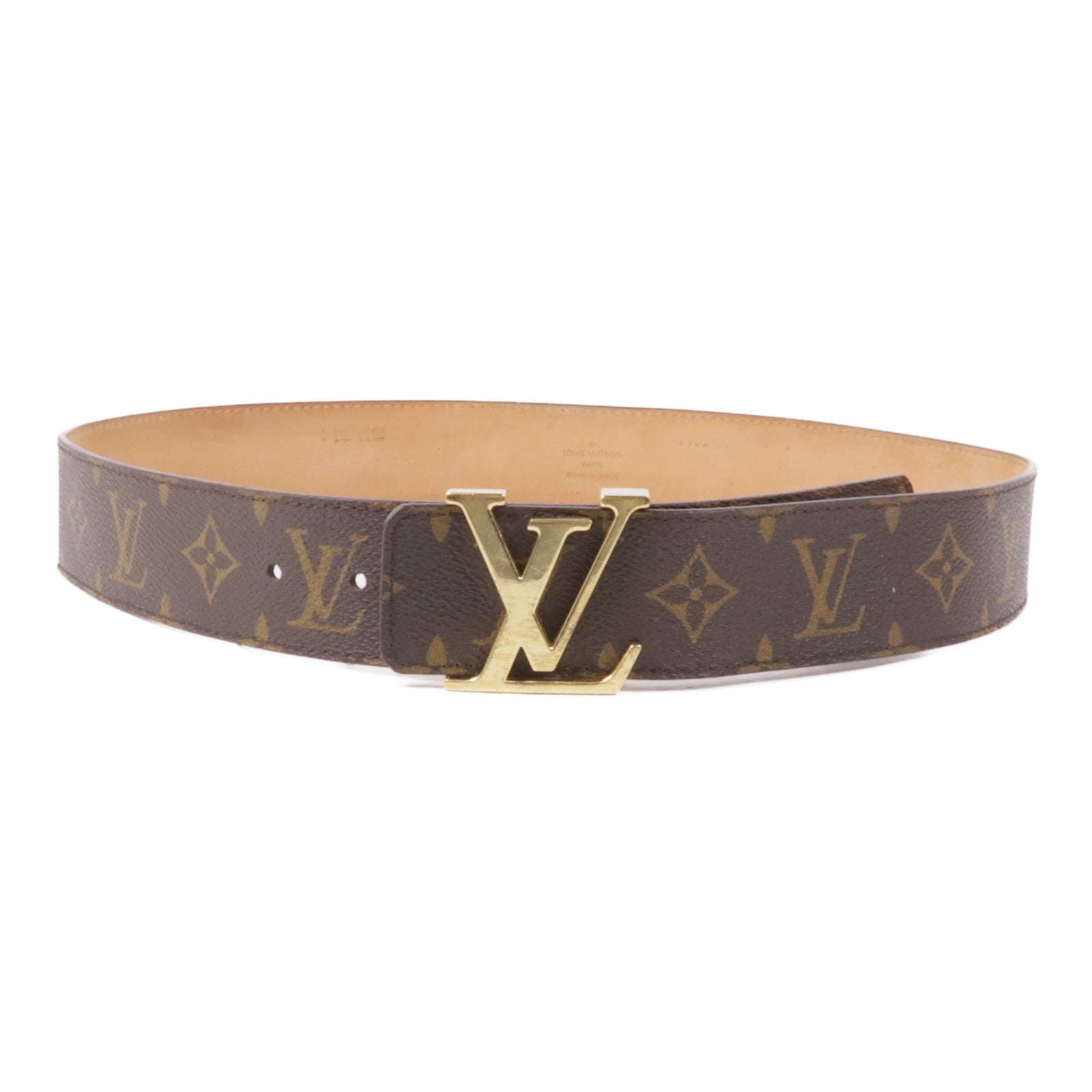 LOUIS VUITTON Monogram Belt 85cm金扣皮帶