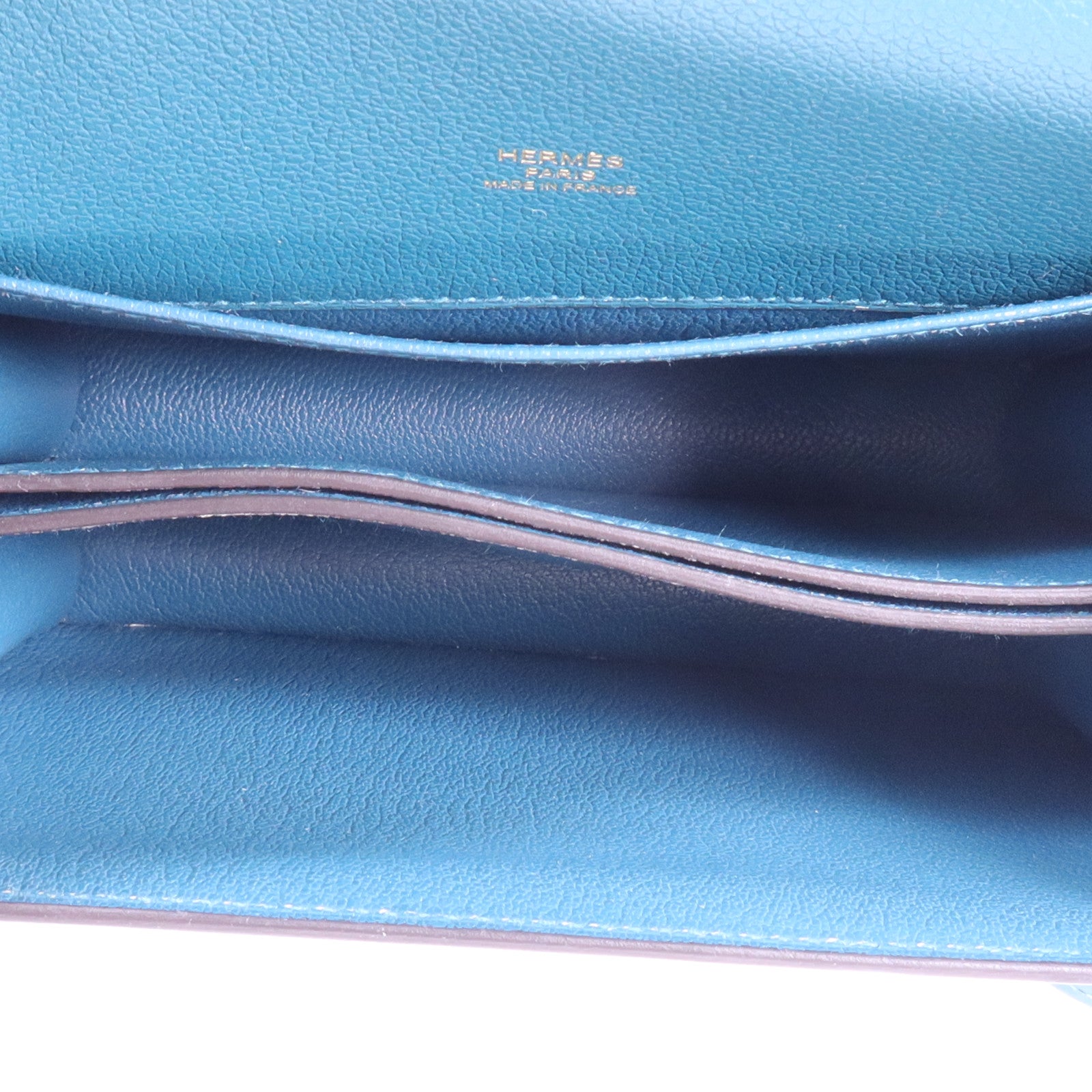 HERMES Evercolor皮革Roulis Mini金扣肩背袋Vert Bosphore