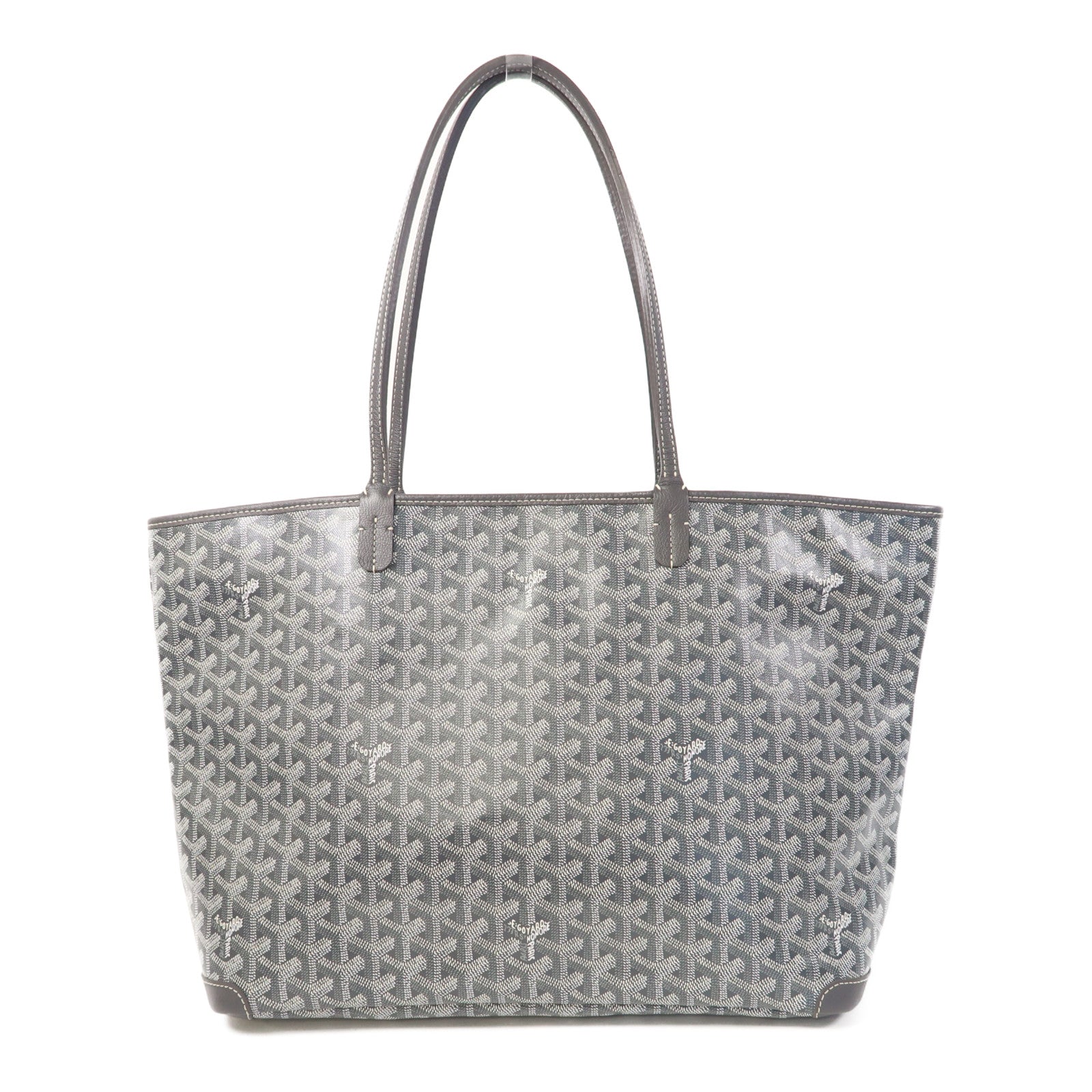 GOYARD 塗層帆布Tote bag銀扣手挽袋灰色