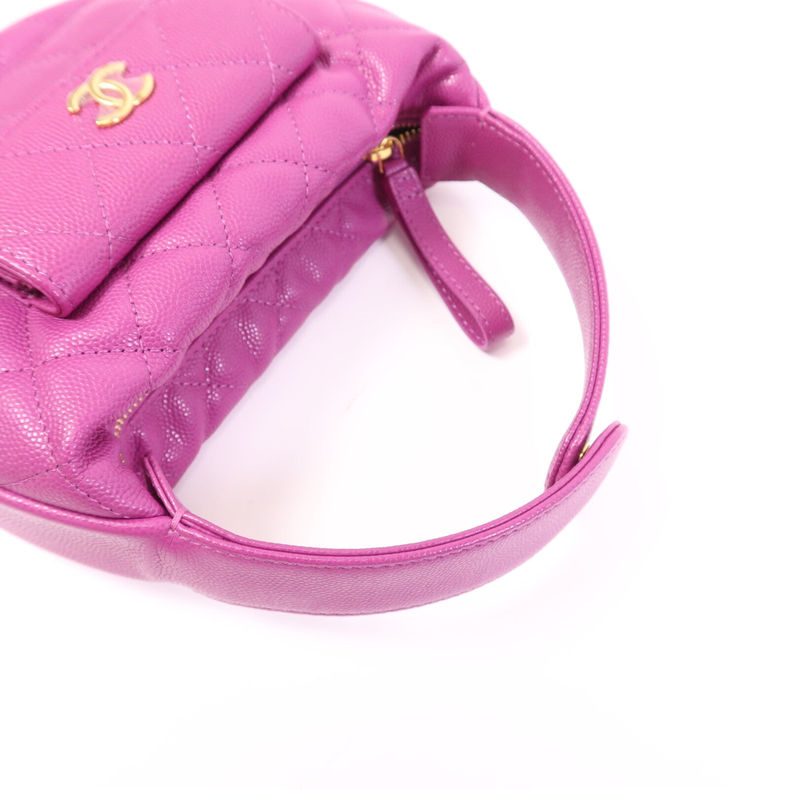 CHANEL 牛皮皮革Hand Bag金扣手挽袋