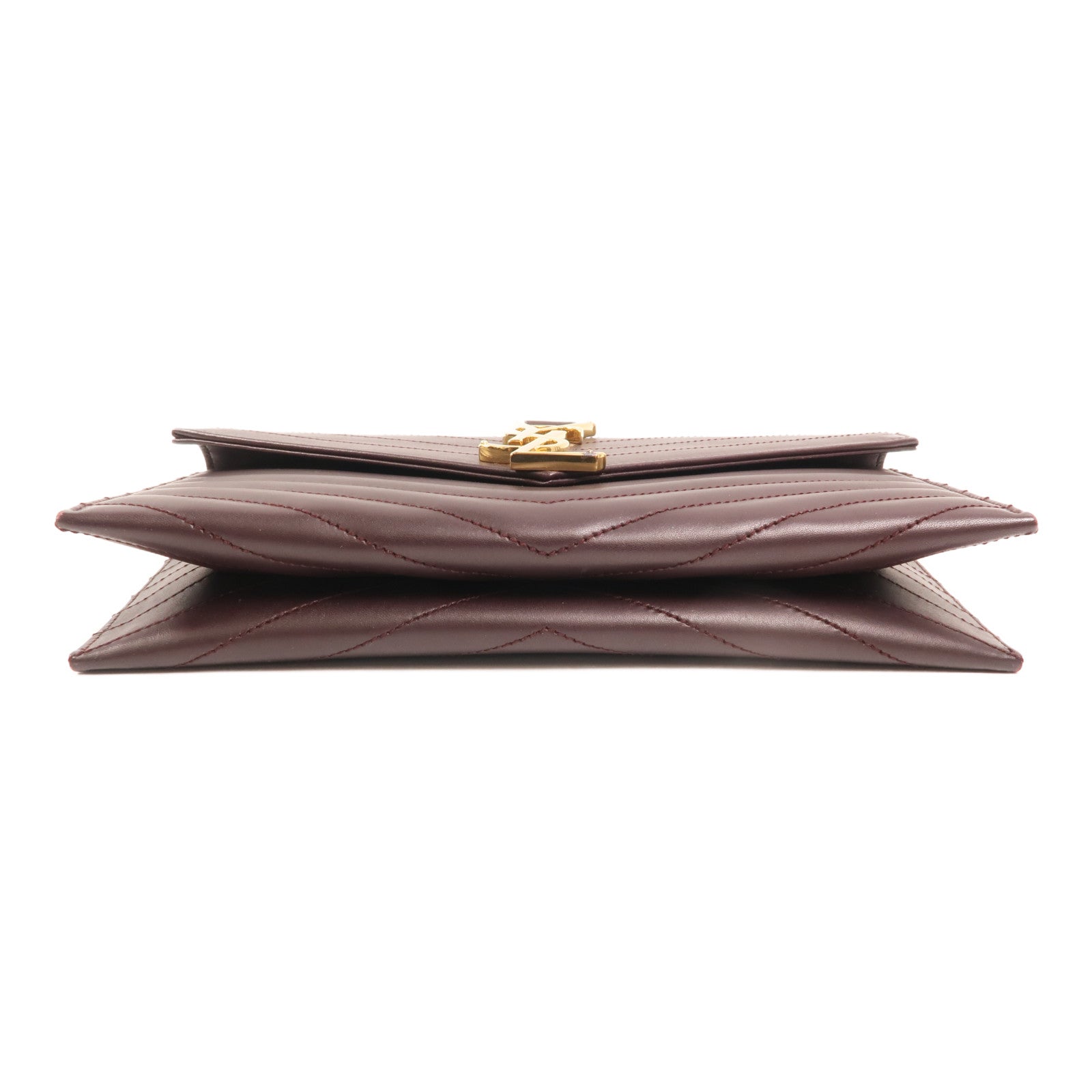YVES SAINT LAURENT 牛皮皮革Clutch金扣手拿包