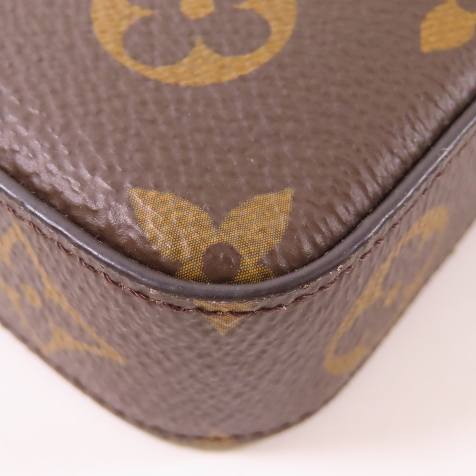 LOUIS VUITTON Monogram Pochette Felicie金扣鏈帶肩背袋棕色