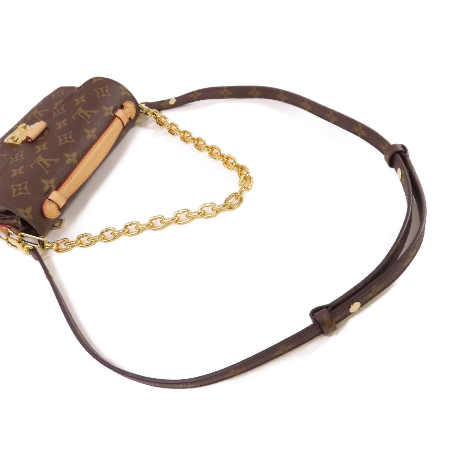LOUIS VUITTON Monogram Pochete Metis 2Way Shoulder Bag金扣手挽肩背兩用袋啡色