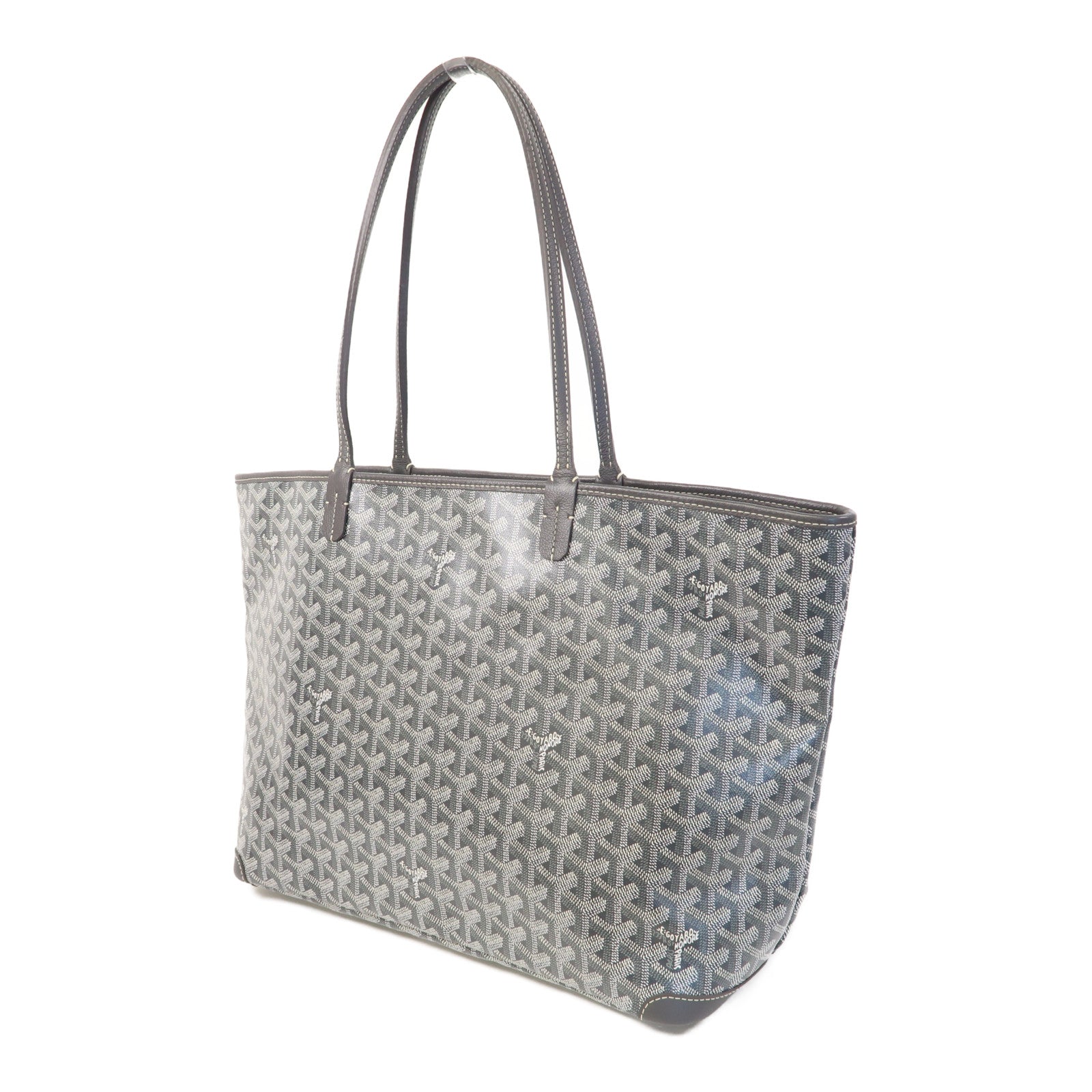 GOYARD 塗層帆布Tote bag銀扣手挽袋灰色