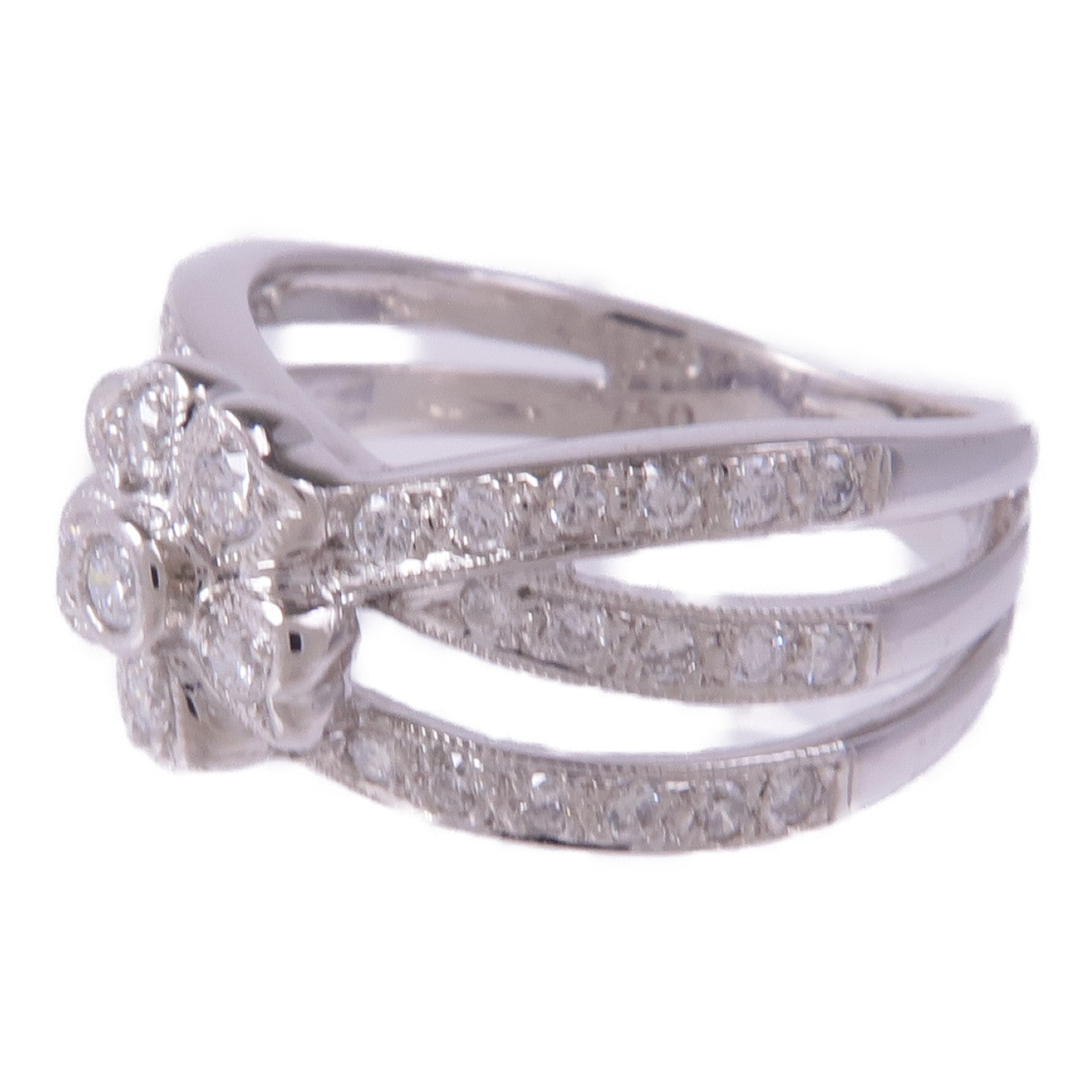 JEWELRY 【激減優惠】18K白金Diamond Ring鑽石戒指US#5.5