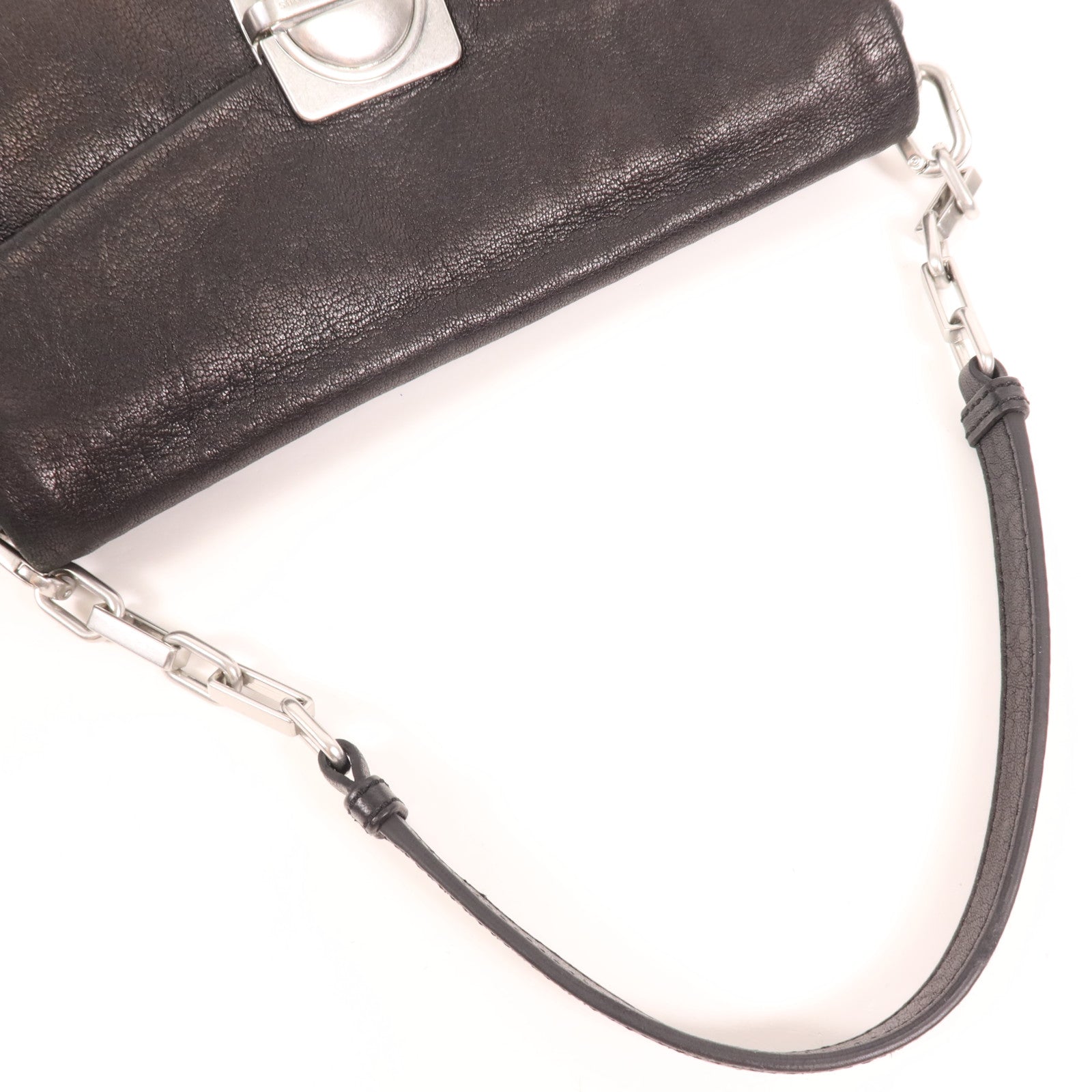 MARC BY MARC JACOBS 羊皮皮革Shoulder Bag銀扣肩背袋