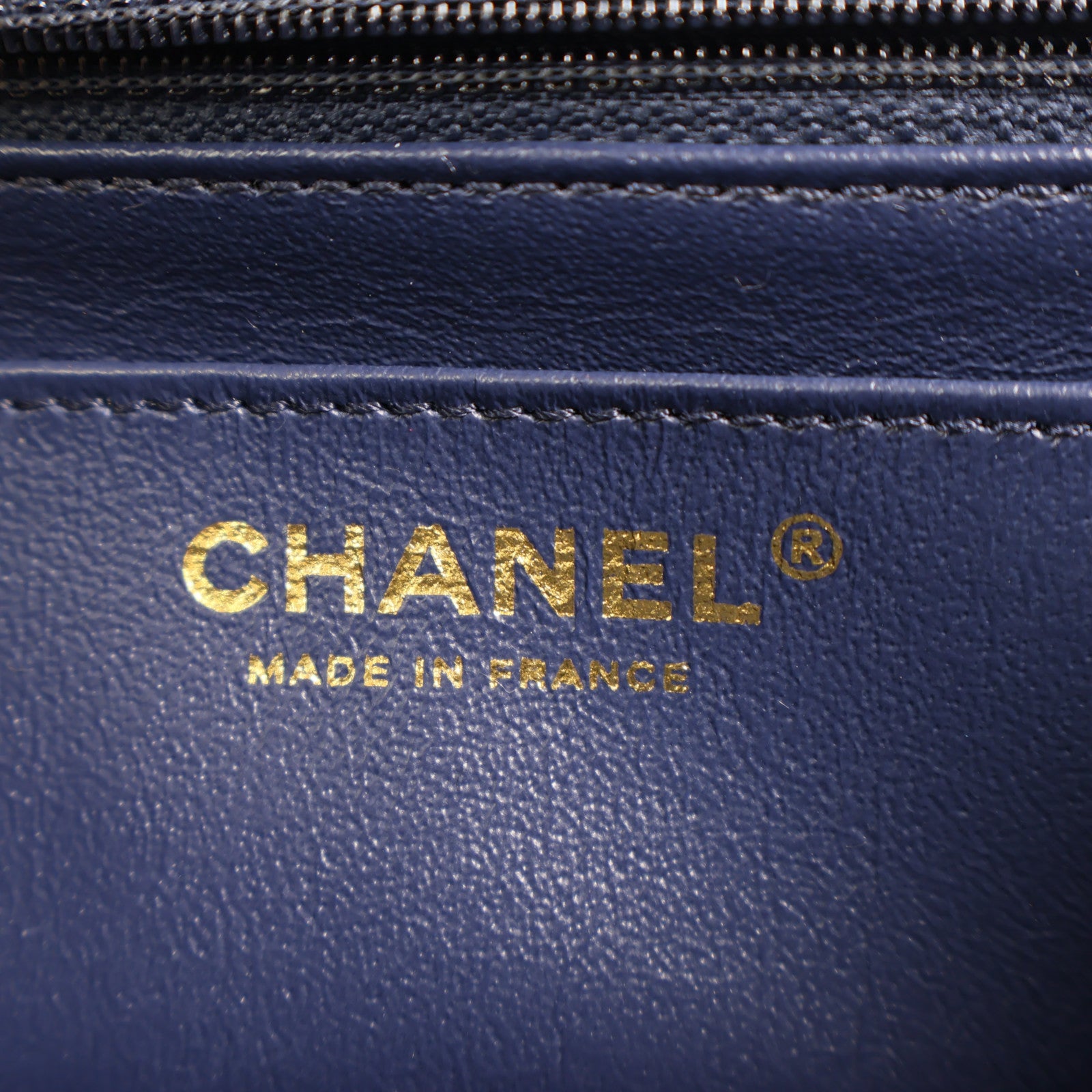 CHANEL CC GHW 2.55 Mini Chain Shoulder Bag Calfskin Leather Blue