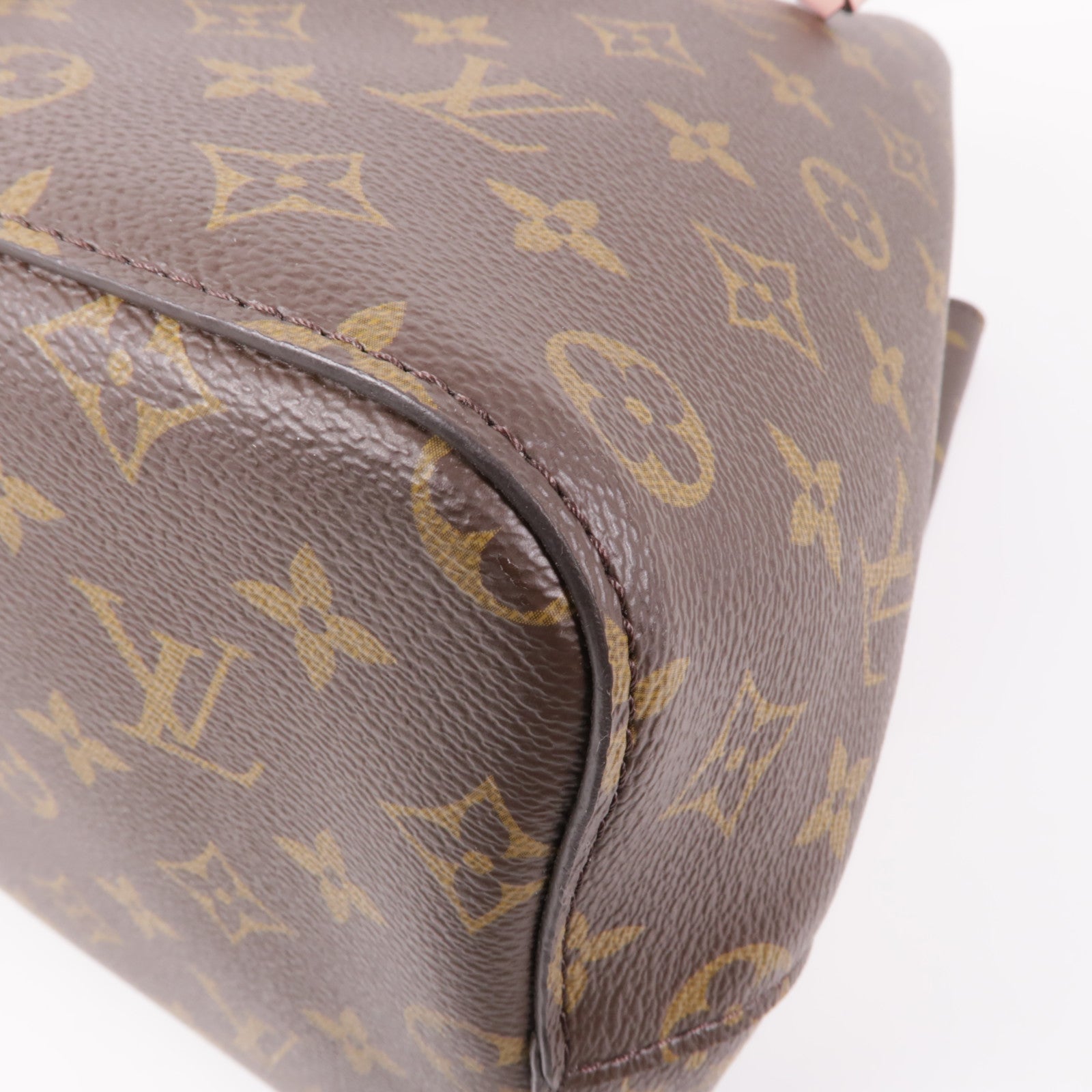 LOUIS VUITTON Monogram Neo Noe金扣手挽肩背兩用袋棕色/粉紅色