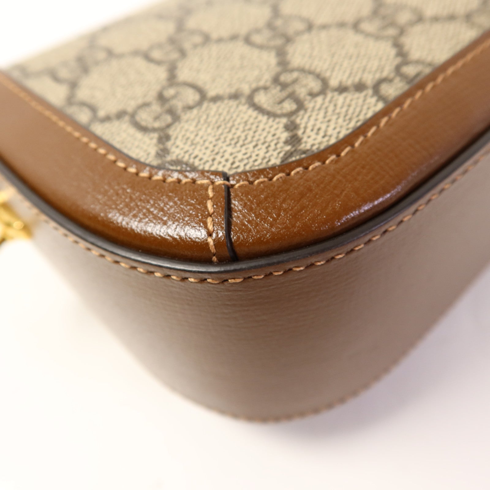 GUCCI 塗層帆布Horsebit 1955金扣手挽肩背兩用袋