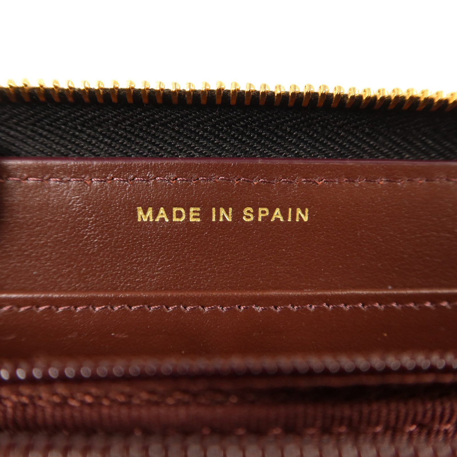 CHANEL 牛皮皮革Long Zipper Wallet金扣長錢包